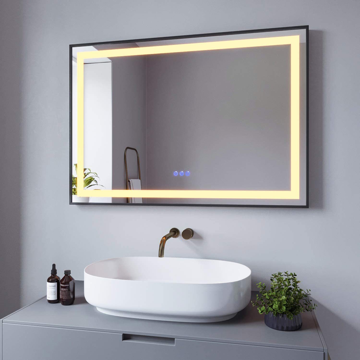 AQUABATOS Badspiegel Bad Spiegel LED Badezimmerspiegel günstig online kaufen
