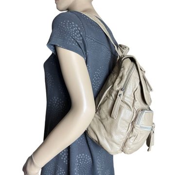 Taschen4life Cityrucksack lässiger Damen Rucksack von Kumixi 160432, weiches Leder Imitat, viele Fächer