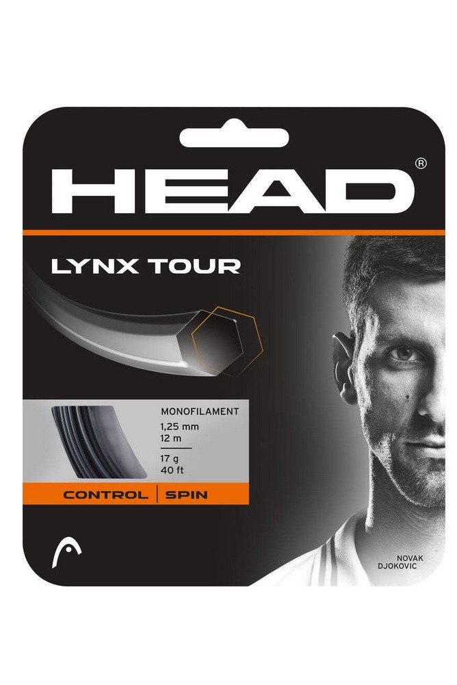 Tennissaite Lynx Tour (Kontrolle+Spin) schwarz 12m Set