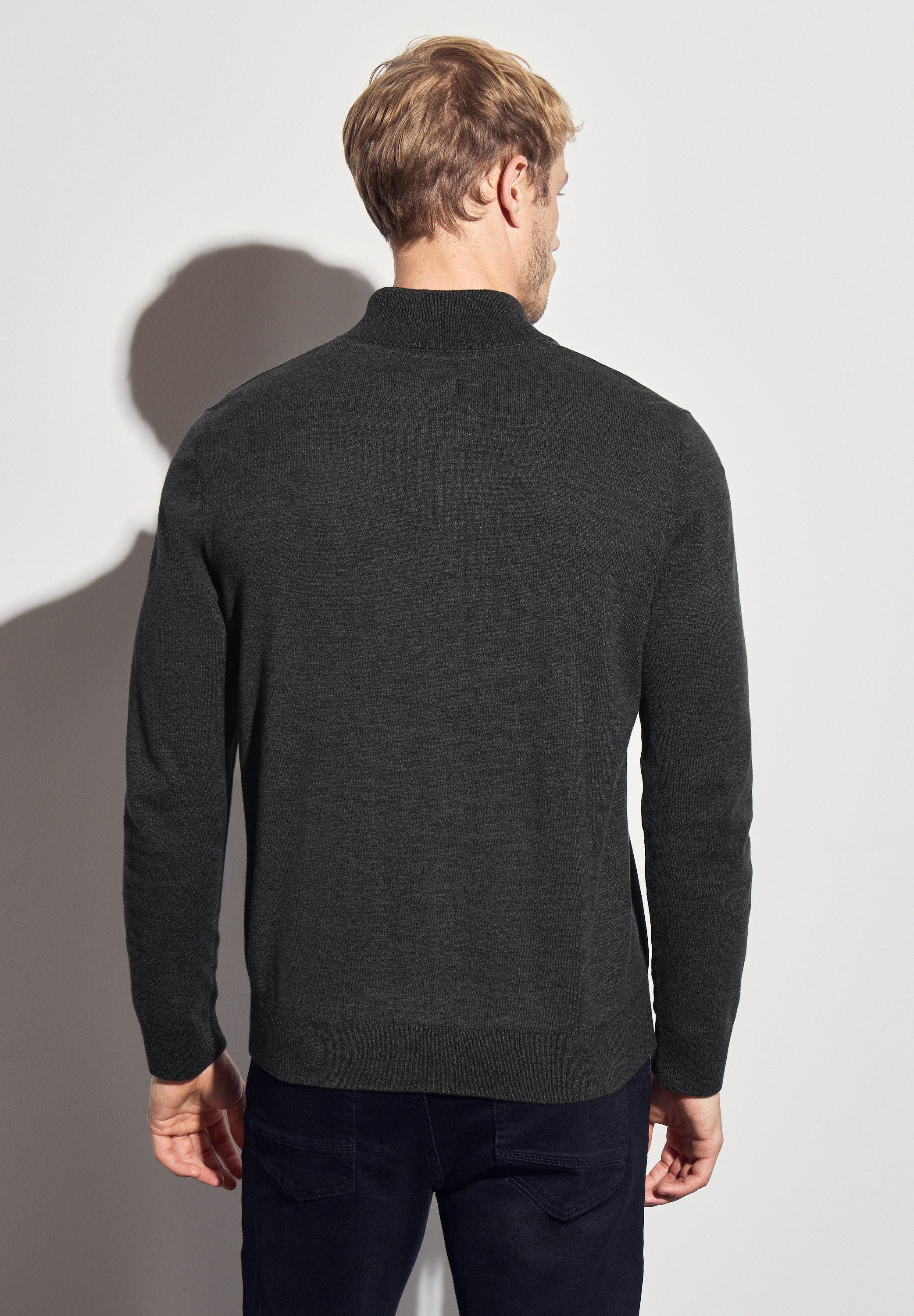 STREET ONE MEN Strickjacke aus reiner Baumwolle günstig online kaufen