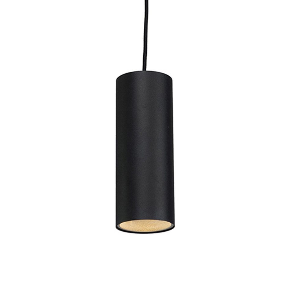 Qazqa Pendelleuchte Tubo, LED wechselbar, GU10, Schwarz, Design, Aluminium, 1-flammig. Reduzierter Preis € 48,90. Unverbindliche Preisempfehlung € 76,95