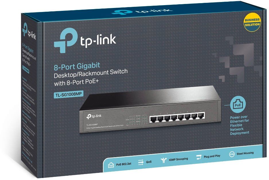 TL-SG1008MP Netzwerk-Switch TP-Link 8-Port Gigabit PoE+ Switch