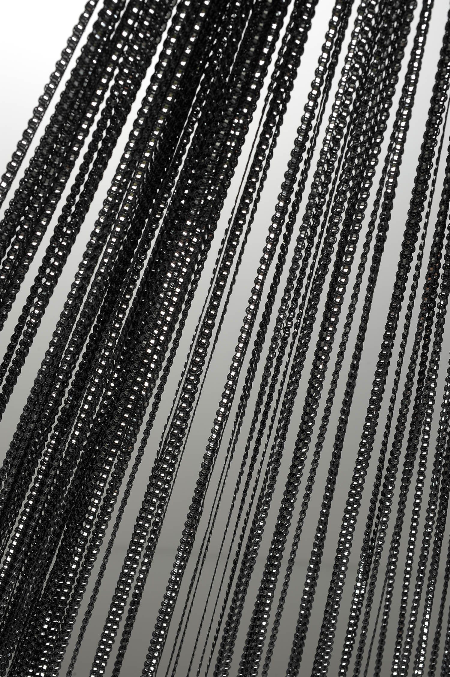 Fadenvorhang Fadenvorhang Lurex Stangendurchzug 300x250 cm Metallic-Effekt Vorhang