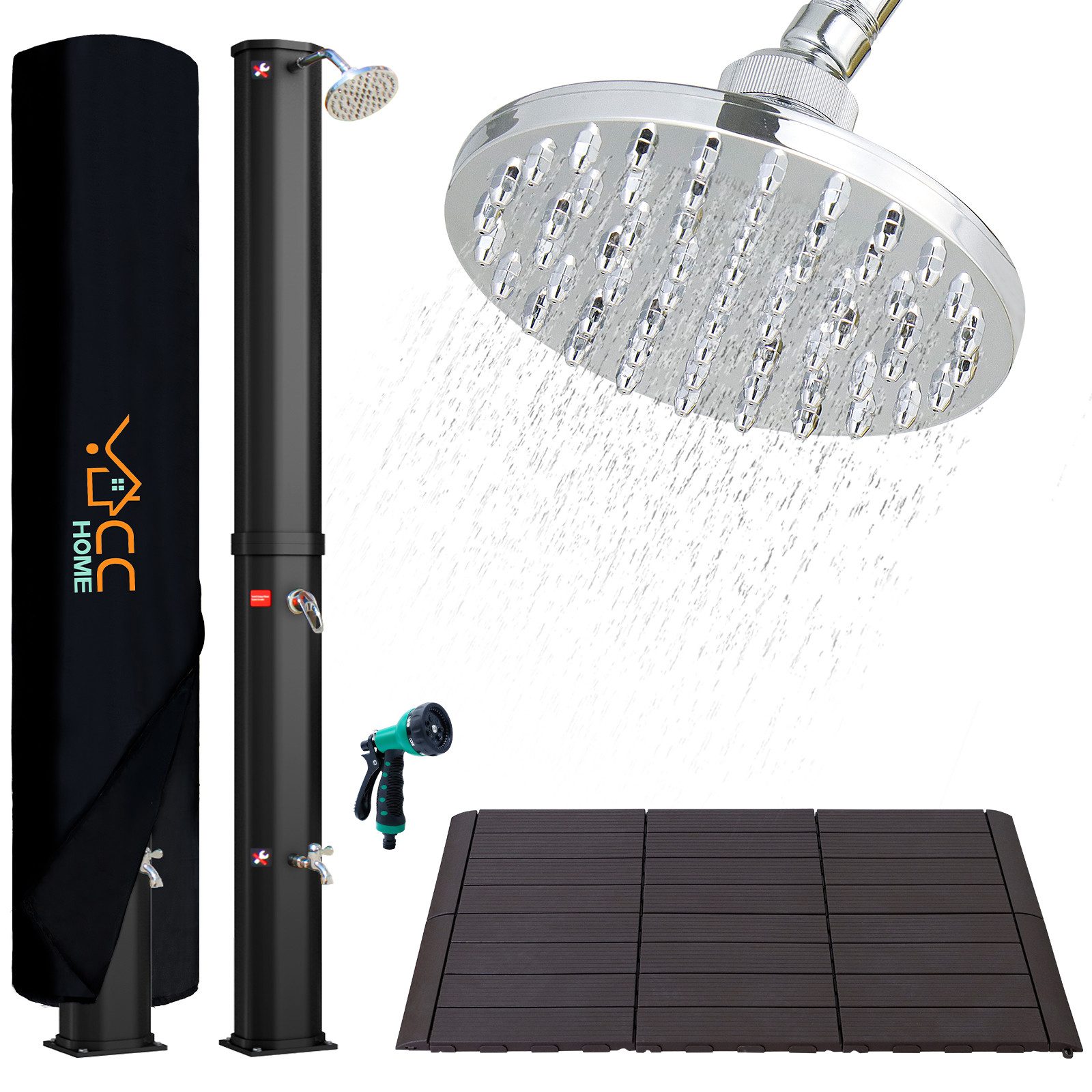 CCLIFE Gartendusche Solardusche Swimmingpool 60L mit günstig online kaufen
