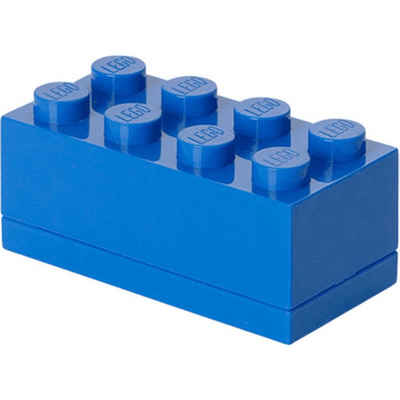 Room Copenhagen Lunchbox LEGO® Mini Box 8, Blau, Snackbox, Aufbewahrungsbox, mit 8 Noppen, Baustein, stapelbar