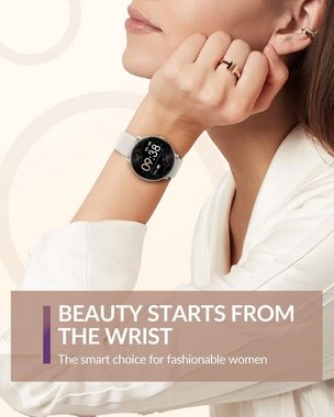 DekeFit S61 Or Smartwatch (1.39 Zoll, Andriod IOS), heart rate/SpO2/sleepmonitor/menstrual cycleIP68waterproof wristwatch