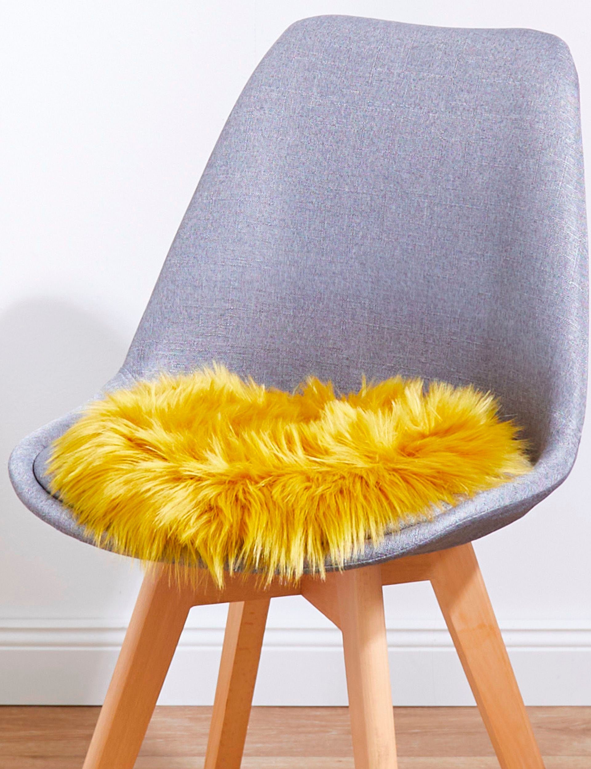 Andiamo Stuhlkissen "Stuhlauflage Ovium" Sitzauflage, rund, Ø 34 cm, Kunstf günstig online kaufen