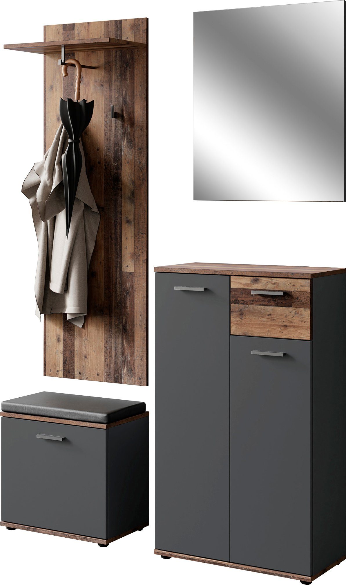 byLIVING Garderoben-Set Jakob, (4-St)