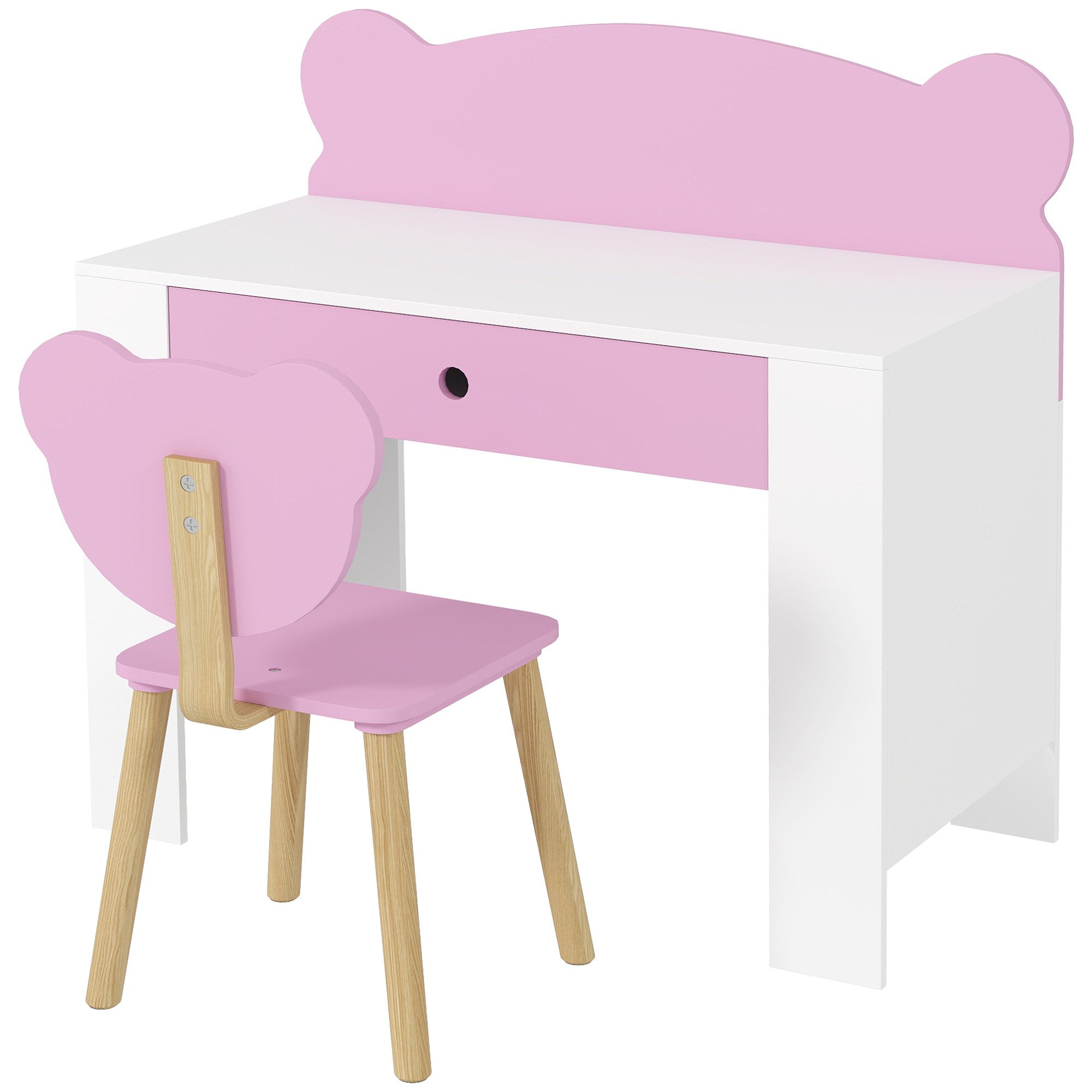 furnicato Kindersitzgruppe Schreibtisch-Set Kinder 3-8 Jahre, Arbeitstisch & Stuhl, (1-tlg)