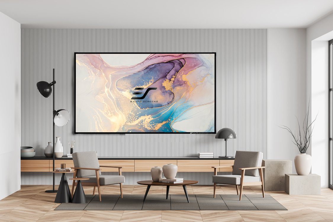 ELITE SCREENS AEON EDGE FREE - RAHMENLEINWAND Rahmenleinwand (16:9 / 3D® CineGrey AcousticPro / 300 x 169-CineGrey 3D® Acoustic Transparent)