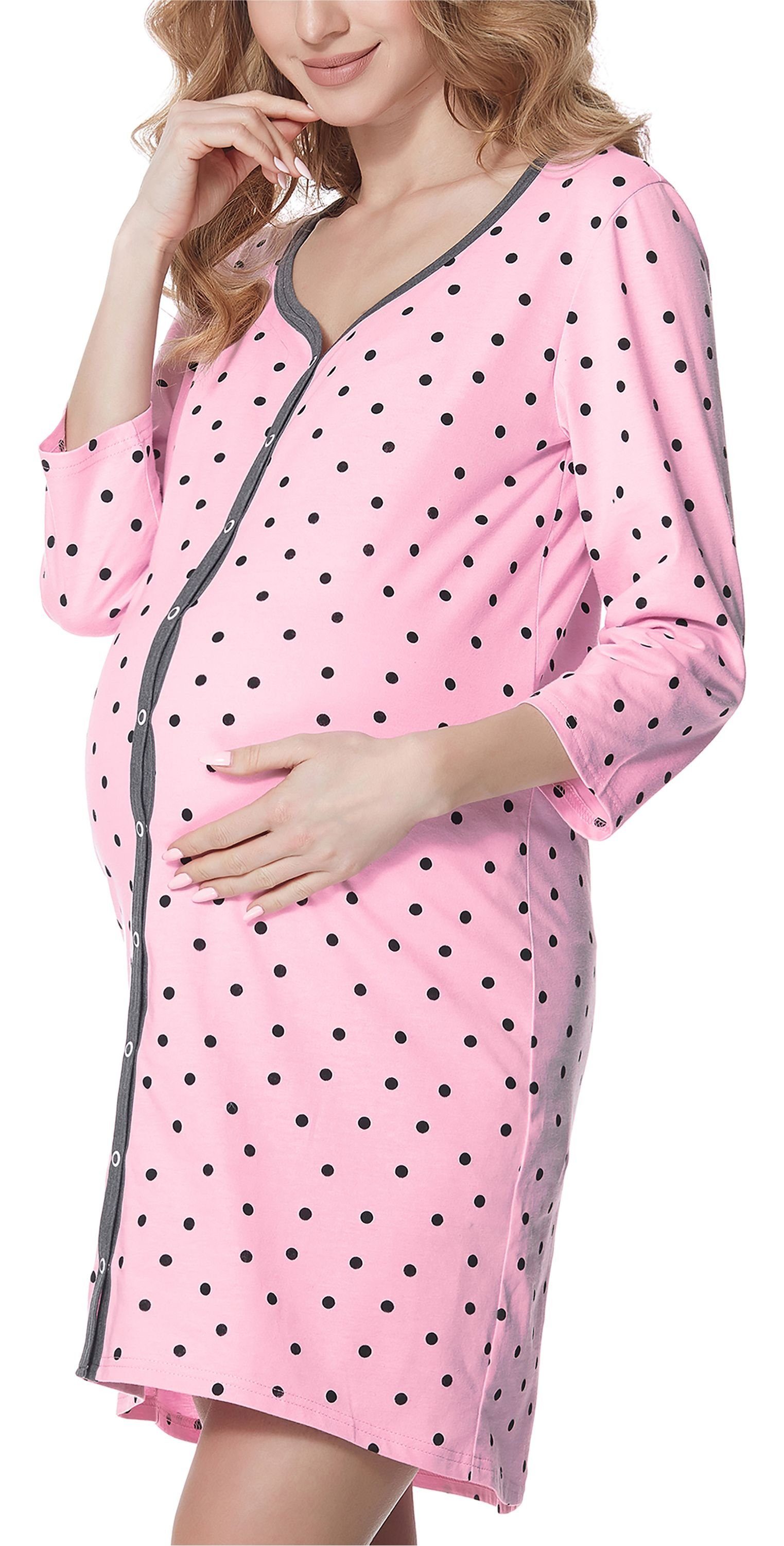 Be Mammy Umstandsnachthemd Damen Umstands Nachthemd günstig online kaufen