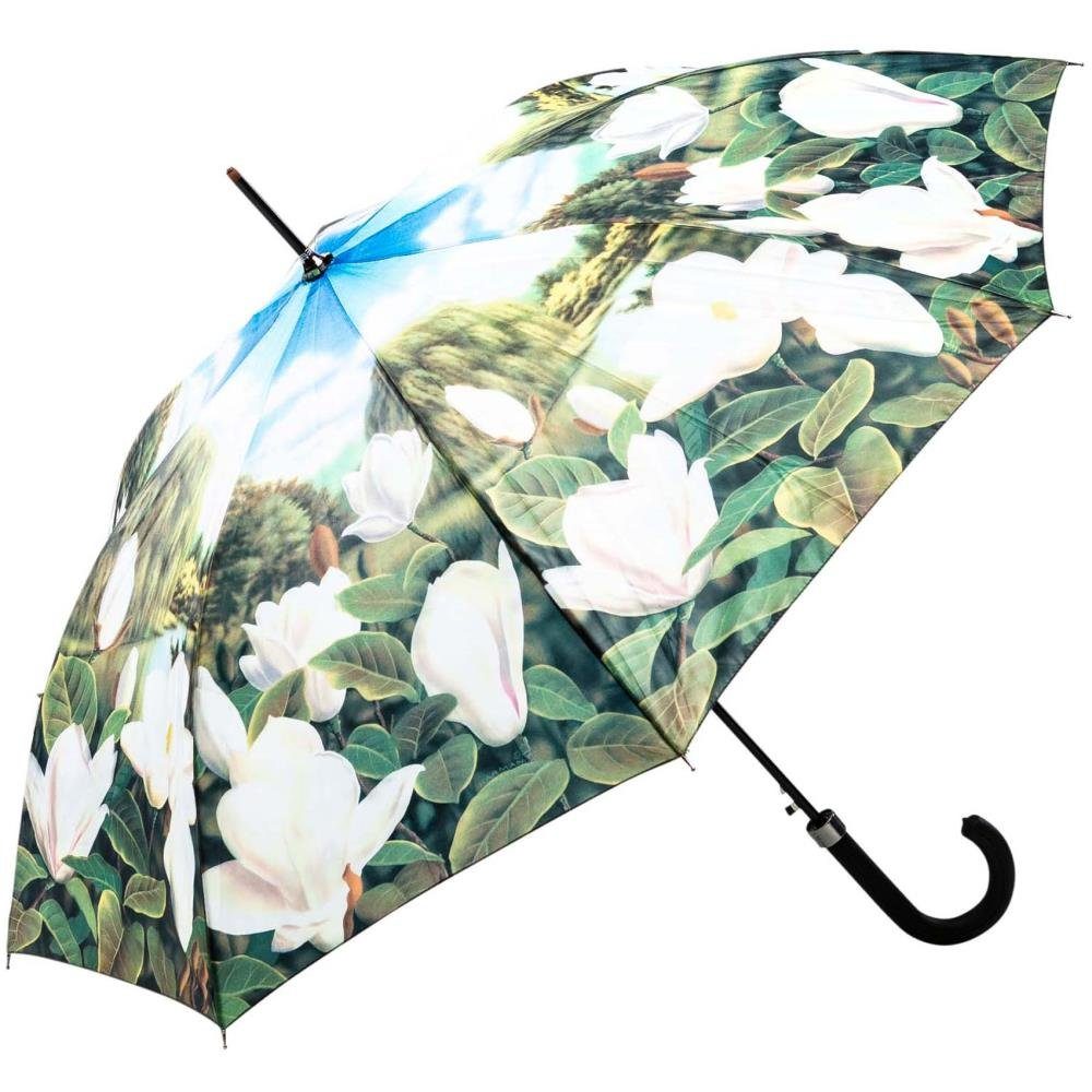 Stockregenschirm Regenschirm Motiv MAGNOLIEN Automatik