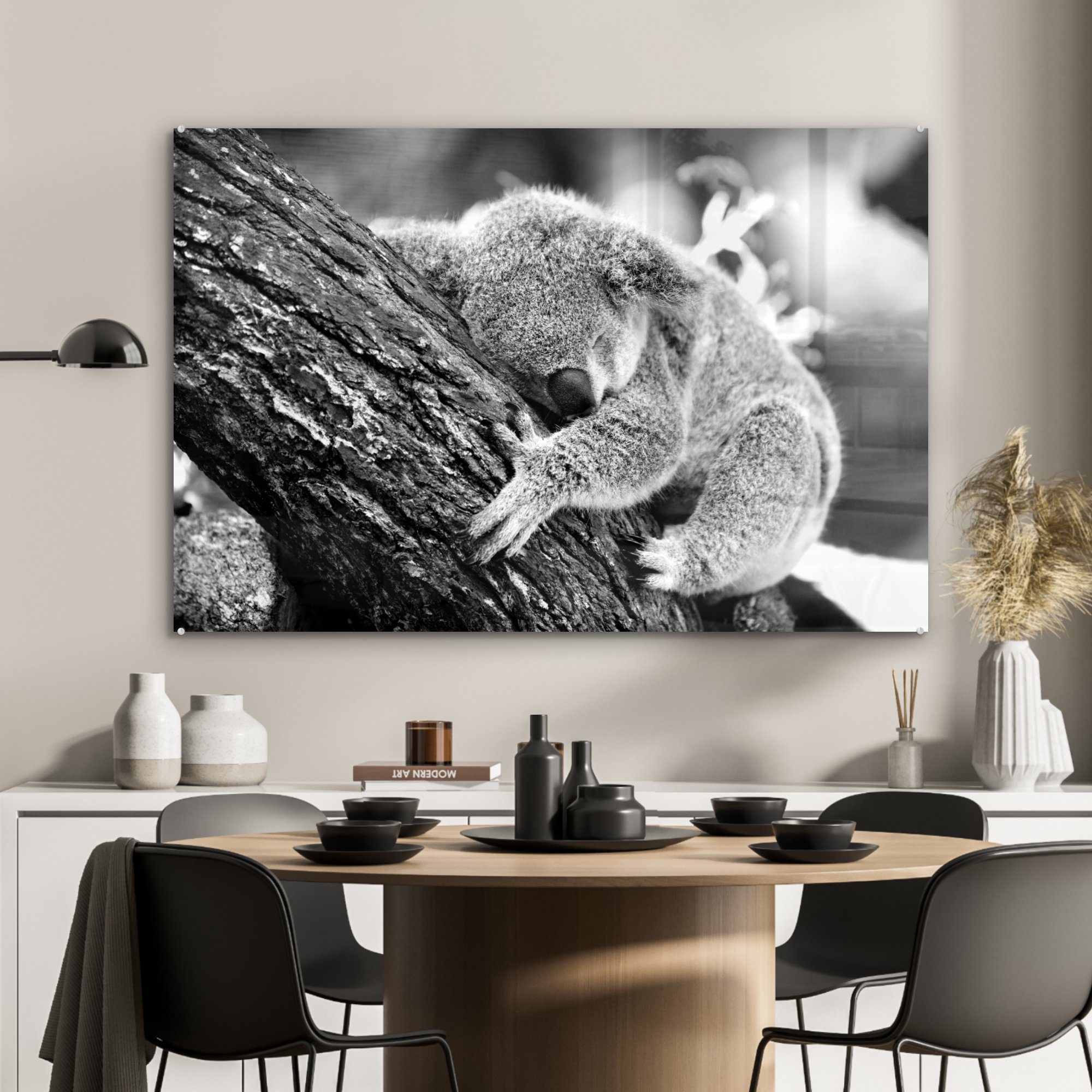 (1 - Mädchen, Acrylglasbild - St), Wohnzimmer Baum Acrylglasbilder Koala - Jungen Kinder Schlafzimmer - - MuchoWow Schlaf &