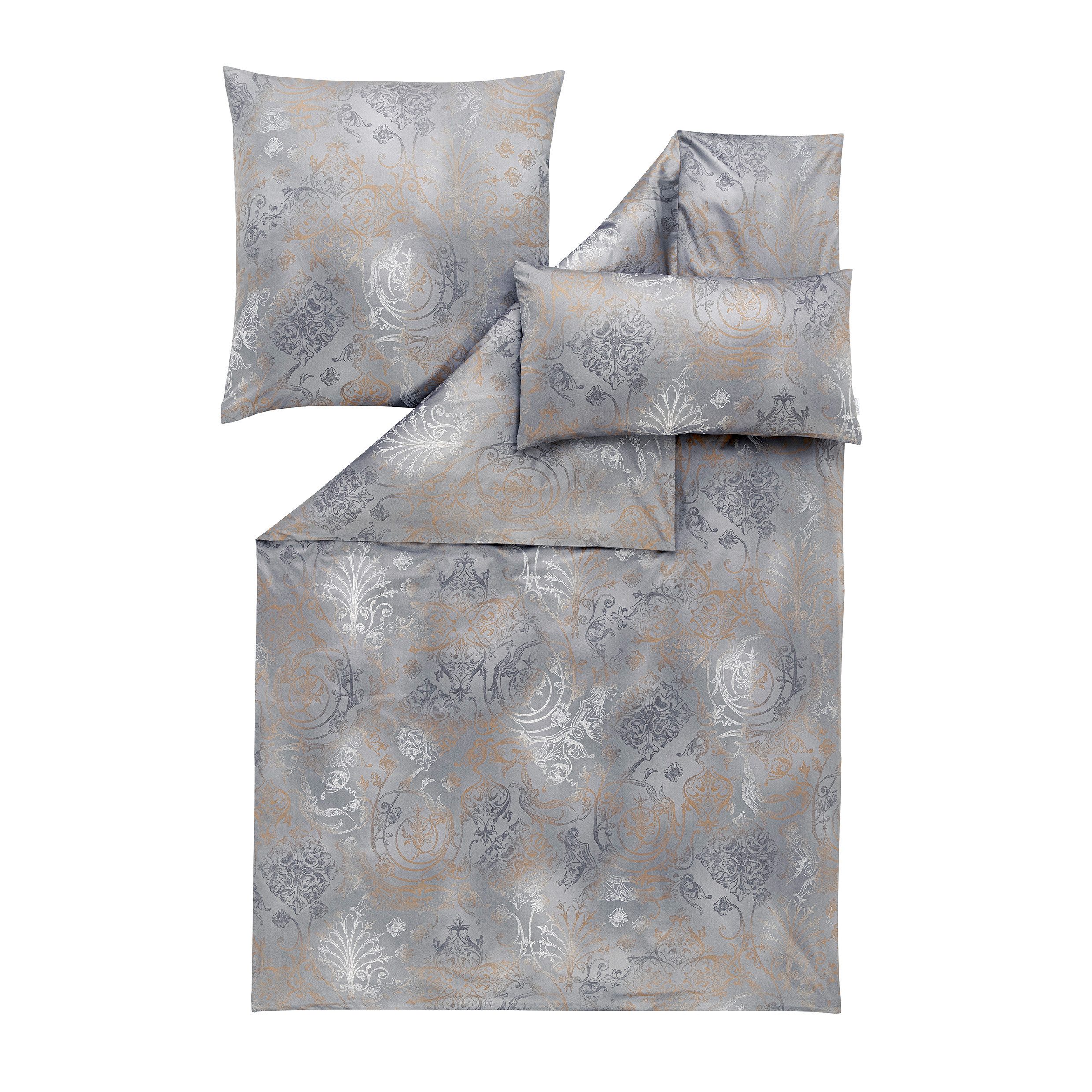 Estella Bettwäsche Mako Satin Svizzera 135x200+Kissen 80x80 40x80 Ornament günstig online kaufen