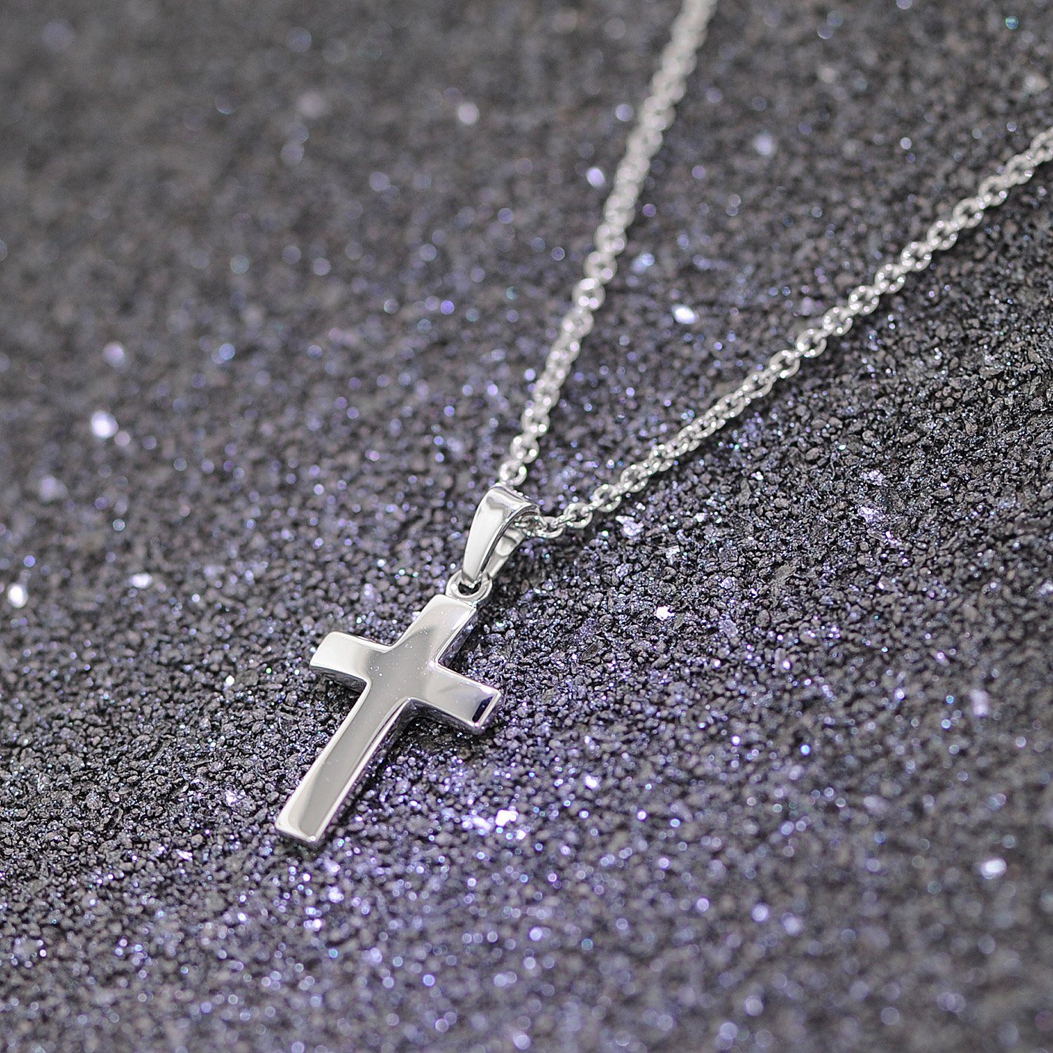 trendor Kreuzkette 35868, Kinder mit Kreuz 925 Silber