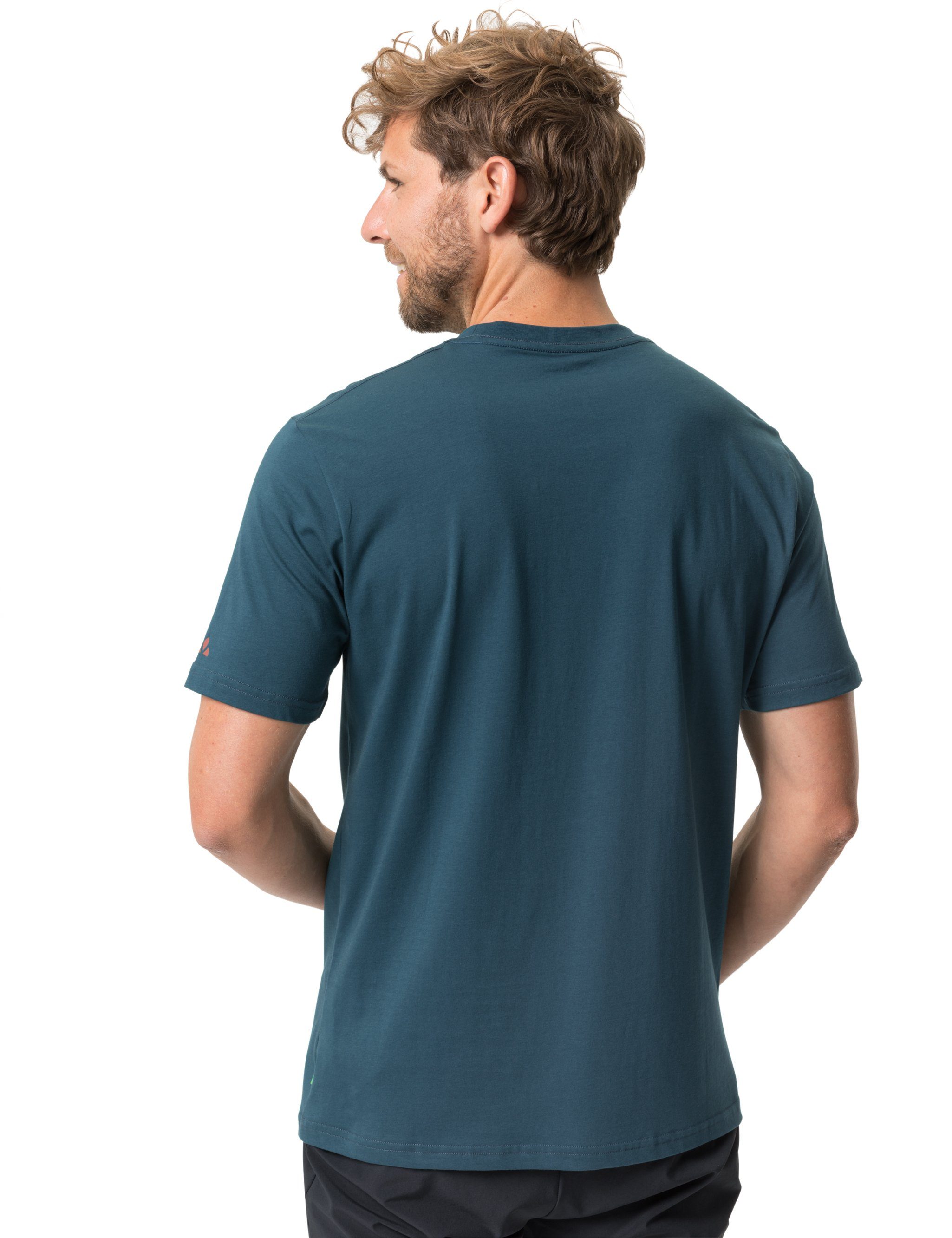 mallard green Shirt Men's (1-tlg) T-Shirt Knopf Grüner Logo VAUDE