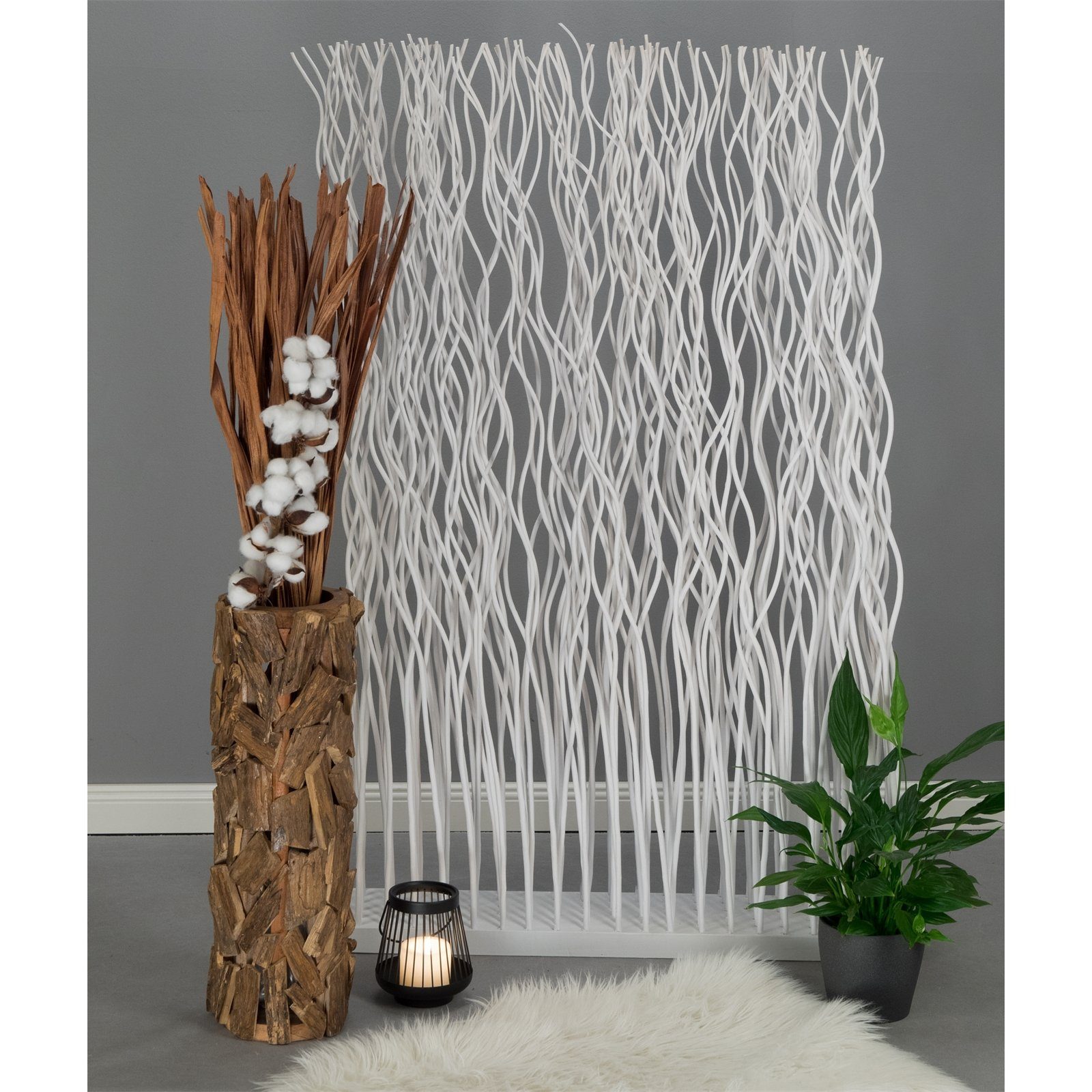 CREEDWOOD Paravent RAUMTEILER "KINKI", Weidenholz, 110x70 cm, Zweige Paravent Sichtschu