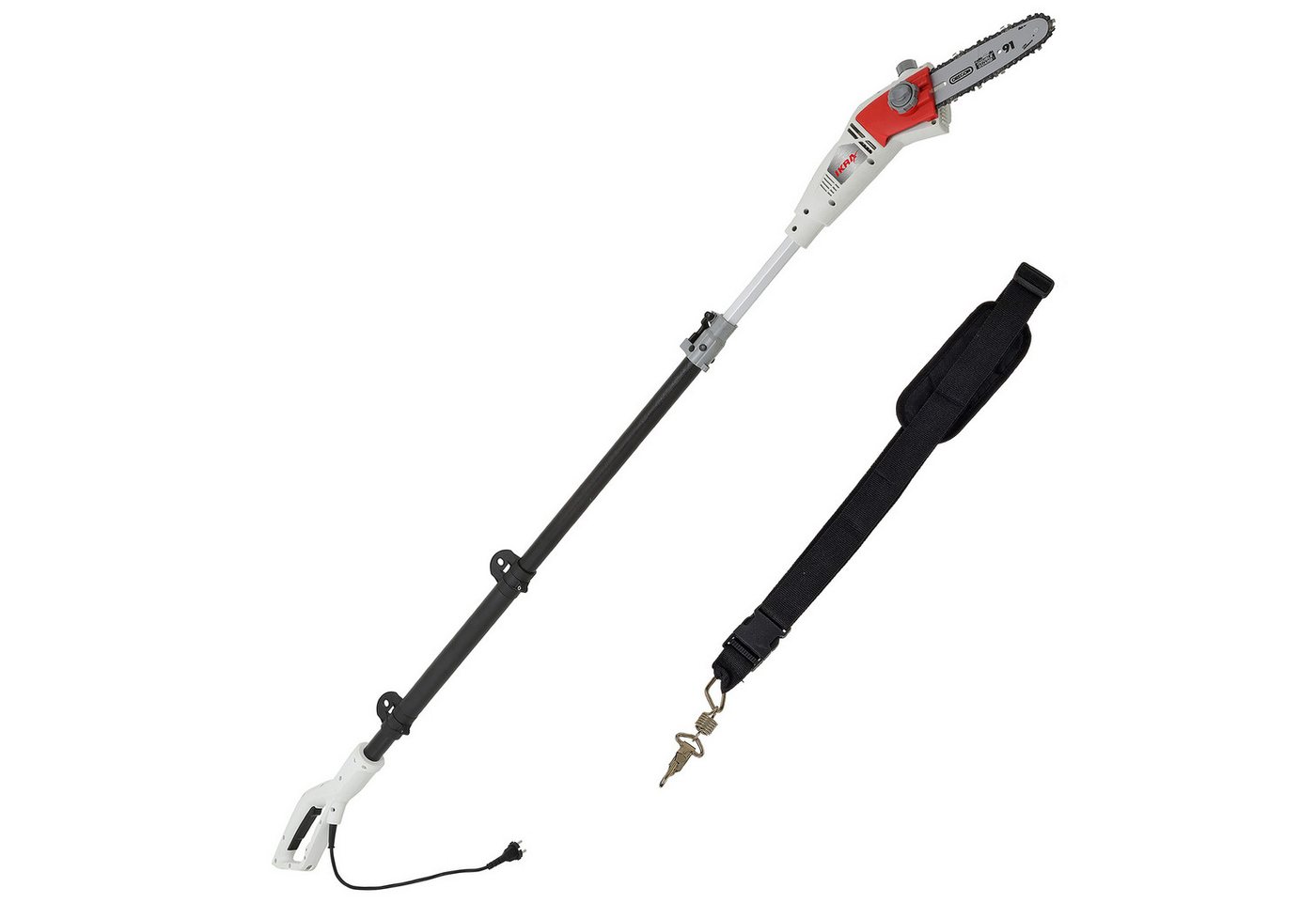 ikra GmbH Hochentaster IEAS 750, bis 4 m Arbeitshöhe, 18,5 cm Schnittlänge, 750 W, inkl. Sägekette & Schultergurt