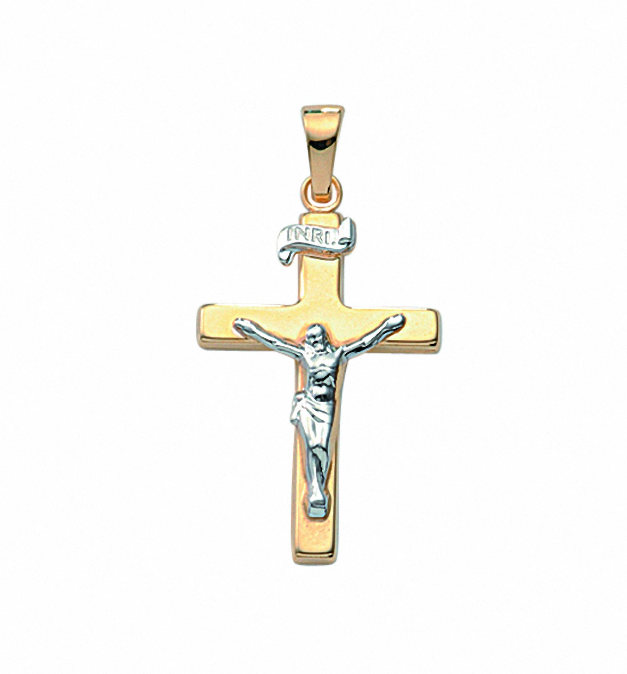 Adelia´s Kette mit Anhänger 333 Gold Kreuz Anhänger Korpus, Schmuckset - Set mit Halskette