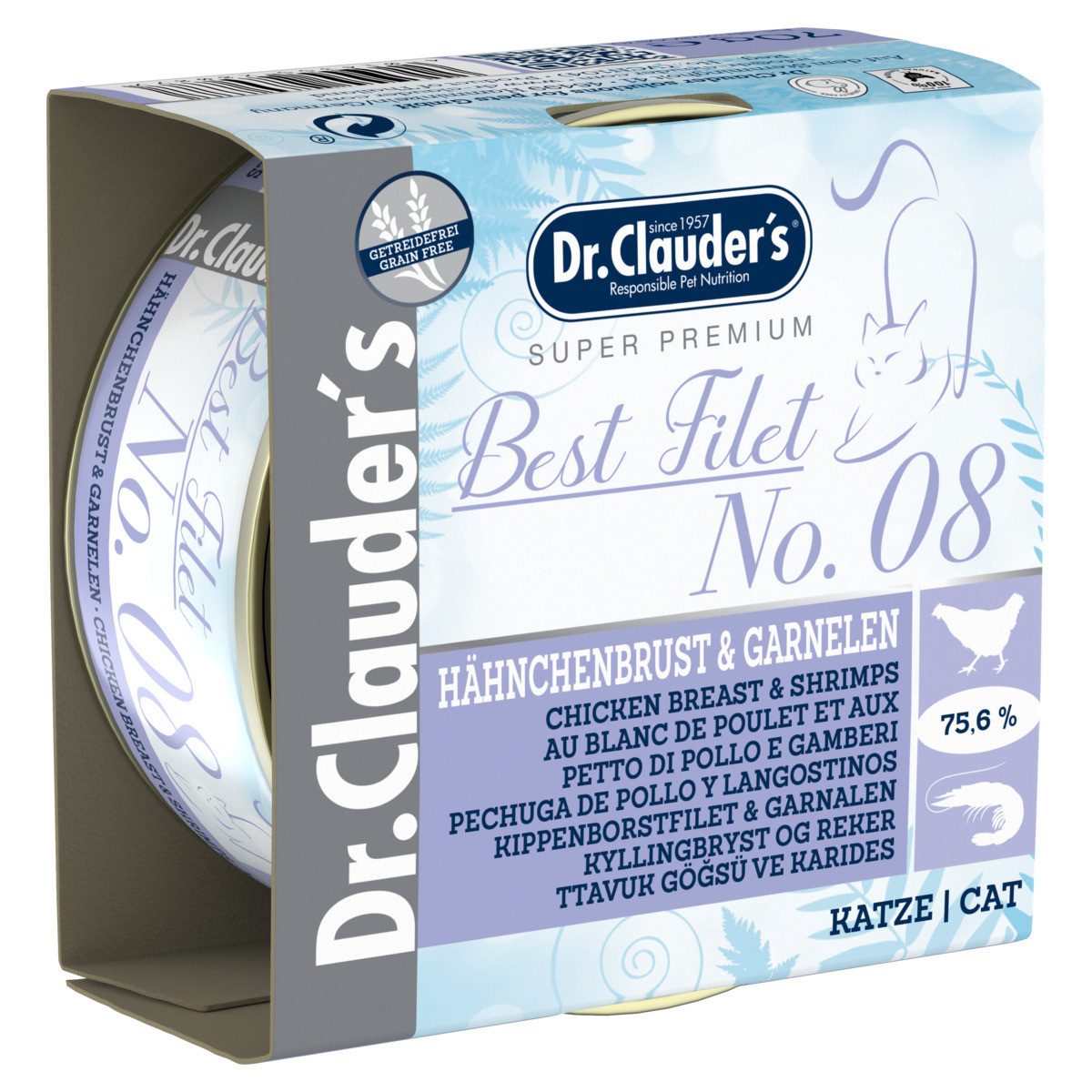 Dr. Clauder's Best Filet No. 8 Hähnchenbrust & Garnelen 70 g
