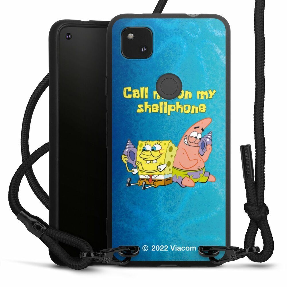 DeinDesign Handyhülle Patrick Star Spongebob Schwammkopf Serienmotiv, Google Pixel 4a Premium Handykette Hülle mit Band Case zum Umhängen