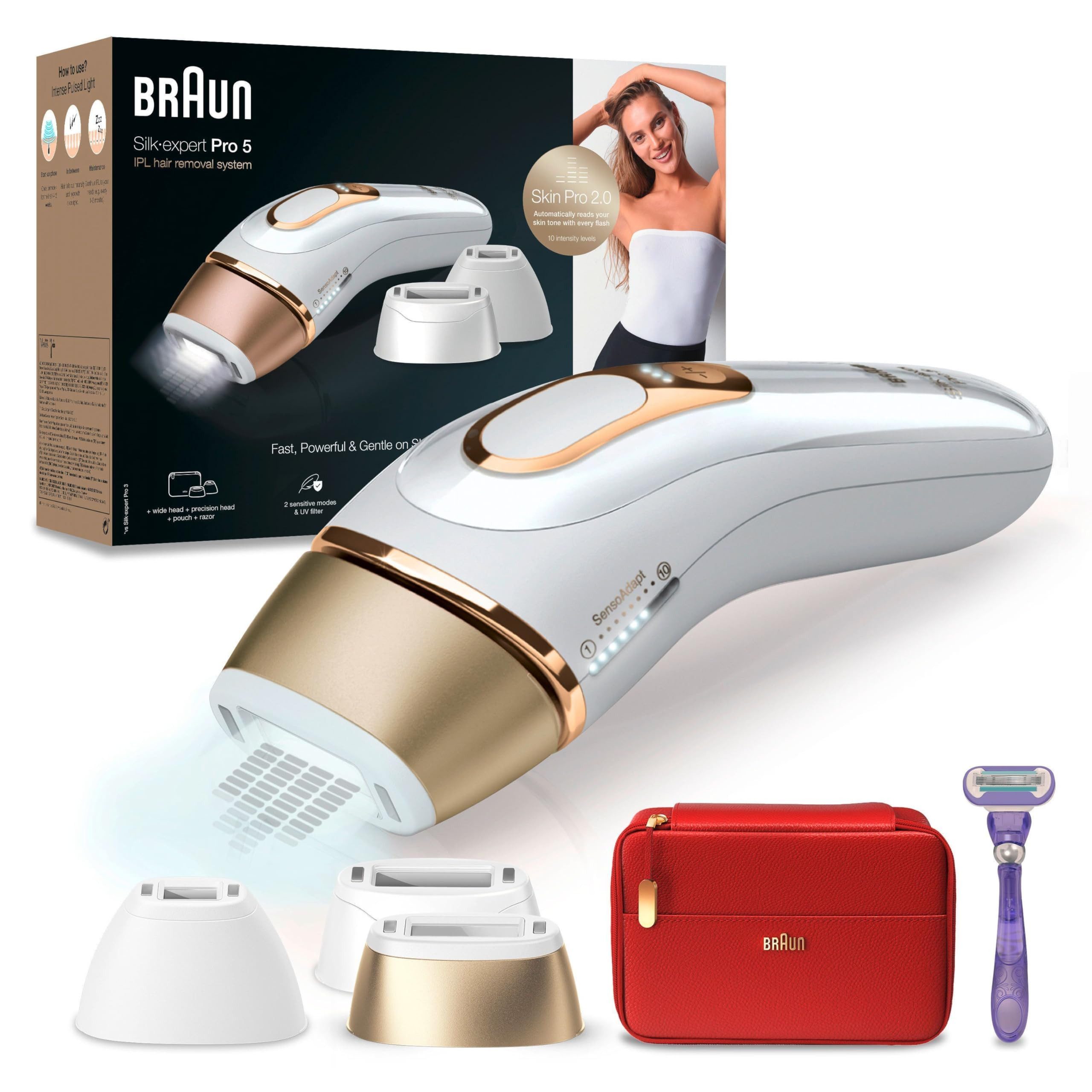 Braun IPL-Haarentferner BRA PL5267 Silk Pro 5, Hautschonende IPL-Technologie für dauerhaft glatte Haut