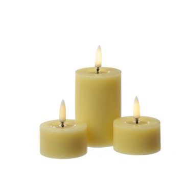 UYUNI Lighting LED-Kerze LED Mini Kerze Thea Uyuni Echtwachs Timer bis 400 Std. H: 7,5cm gelb (1-tlg)