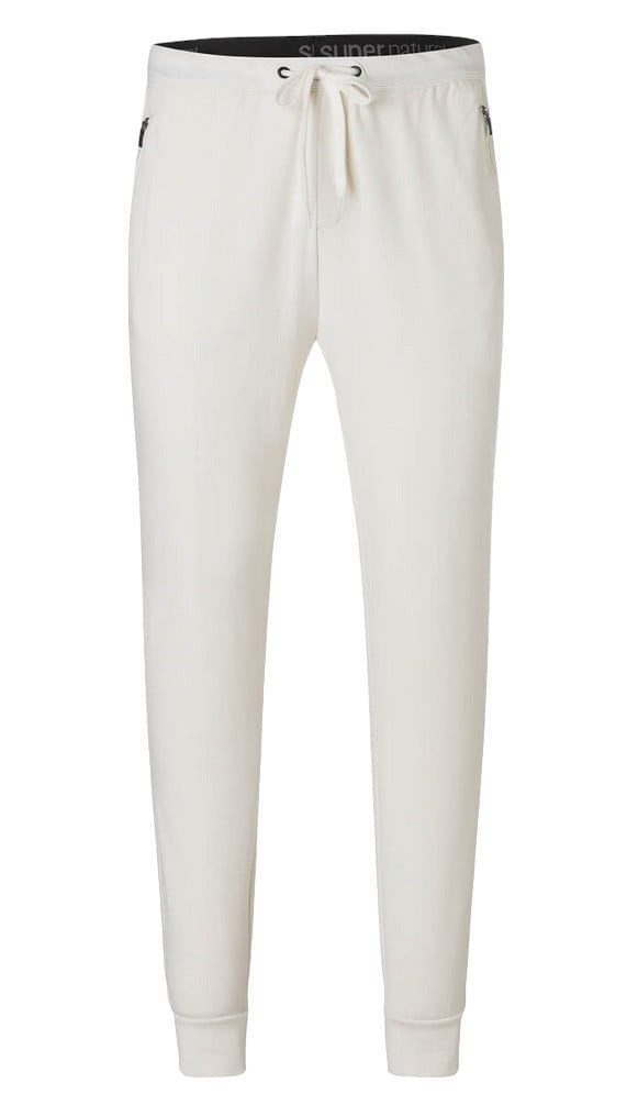 SUPER.NATURAL Sweatpants Freizeithose Everyday (Merino-Mix) lang weiss Herren