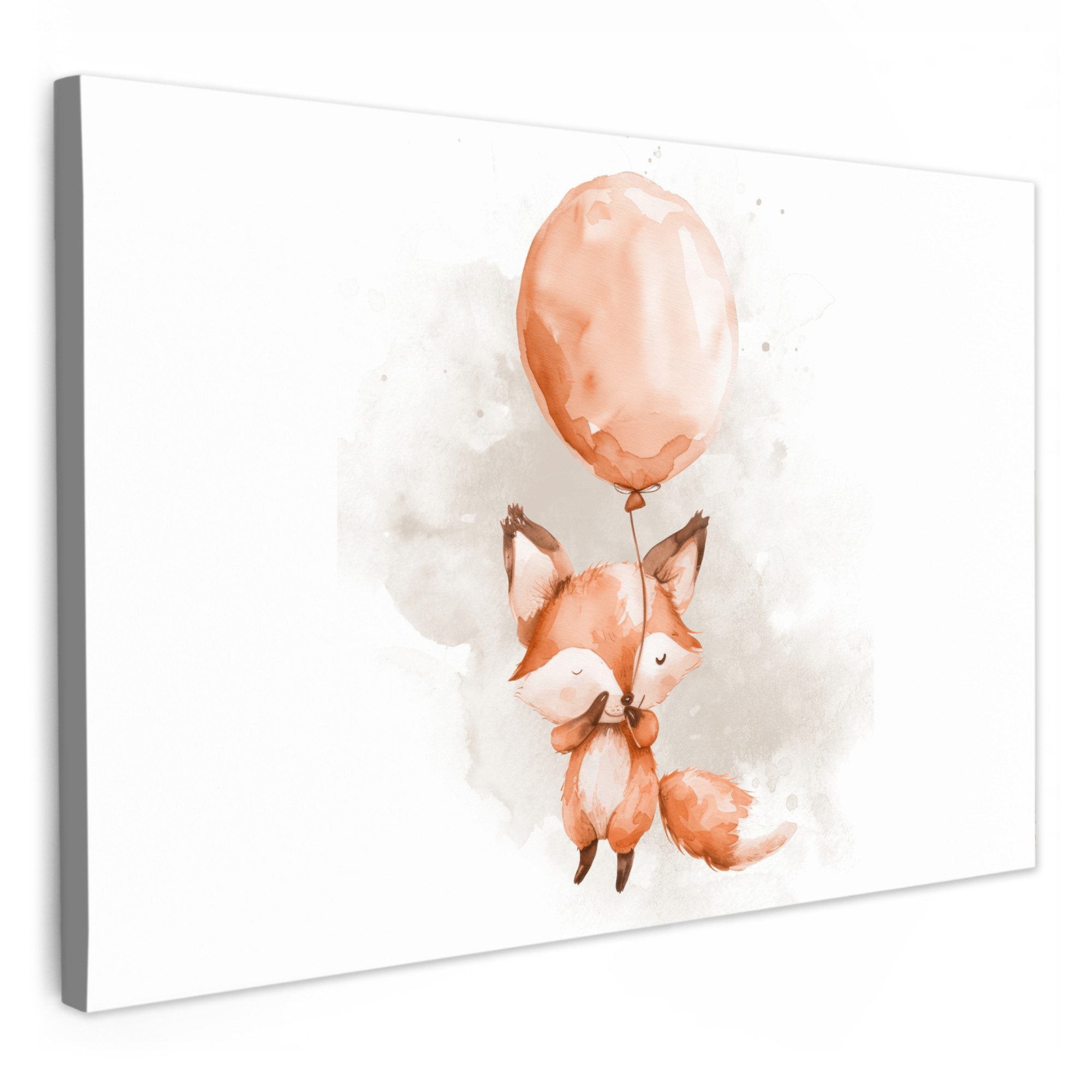 OneMillionCanvasses® Leinwandbild Fuchs - Pastellfarben - günstig online kaufen
