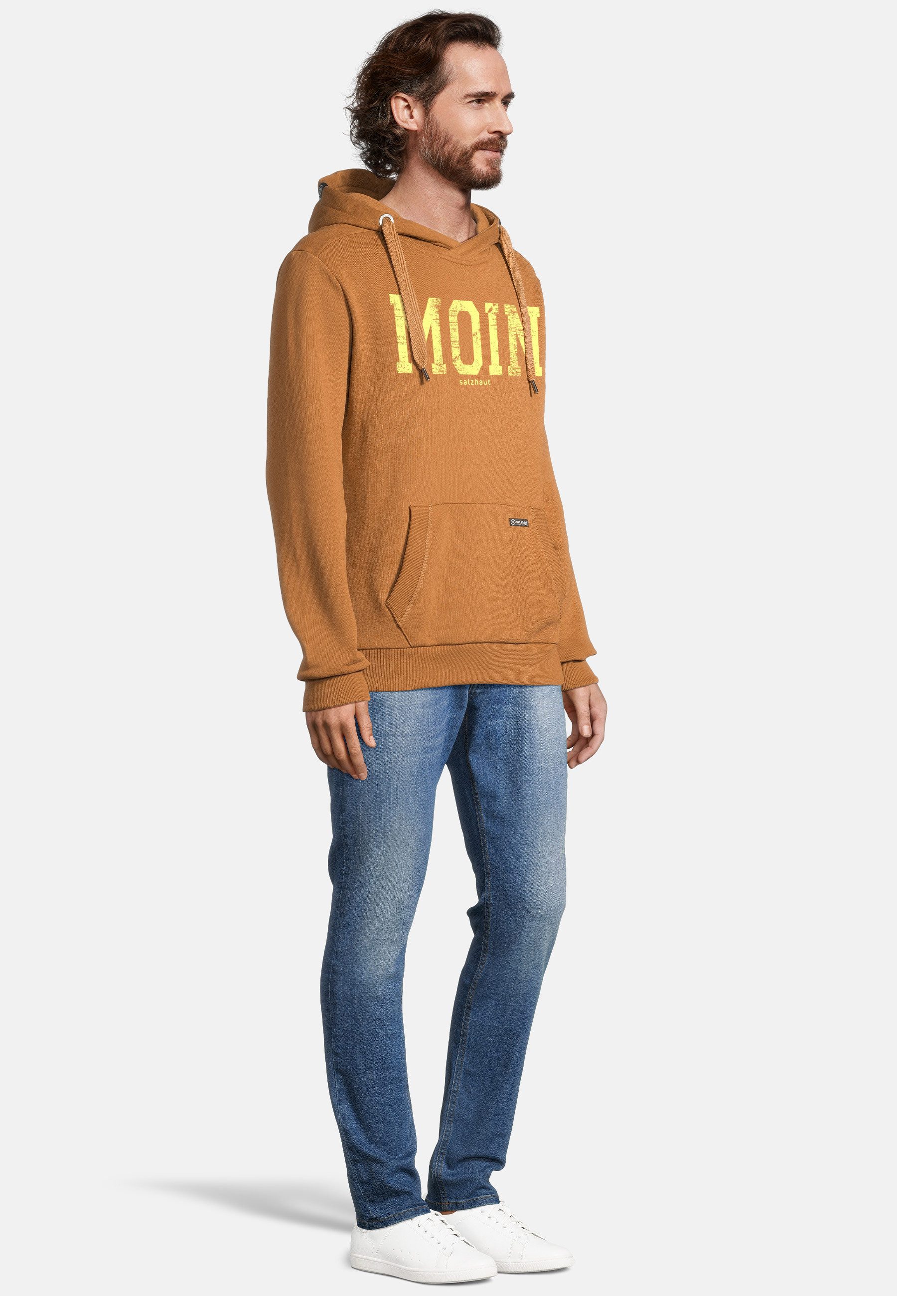 salzhaut Hoodie HEFF - MOIN Herren normale Passform salzhaut Kapuzenpullover – bequemer Fit und nordisch klares Design – Bild 4 von 5