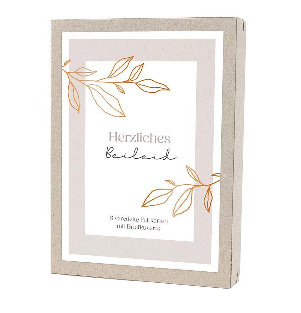 Klappkarte Kartenbox - Herzliches Beileid