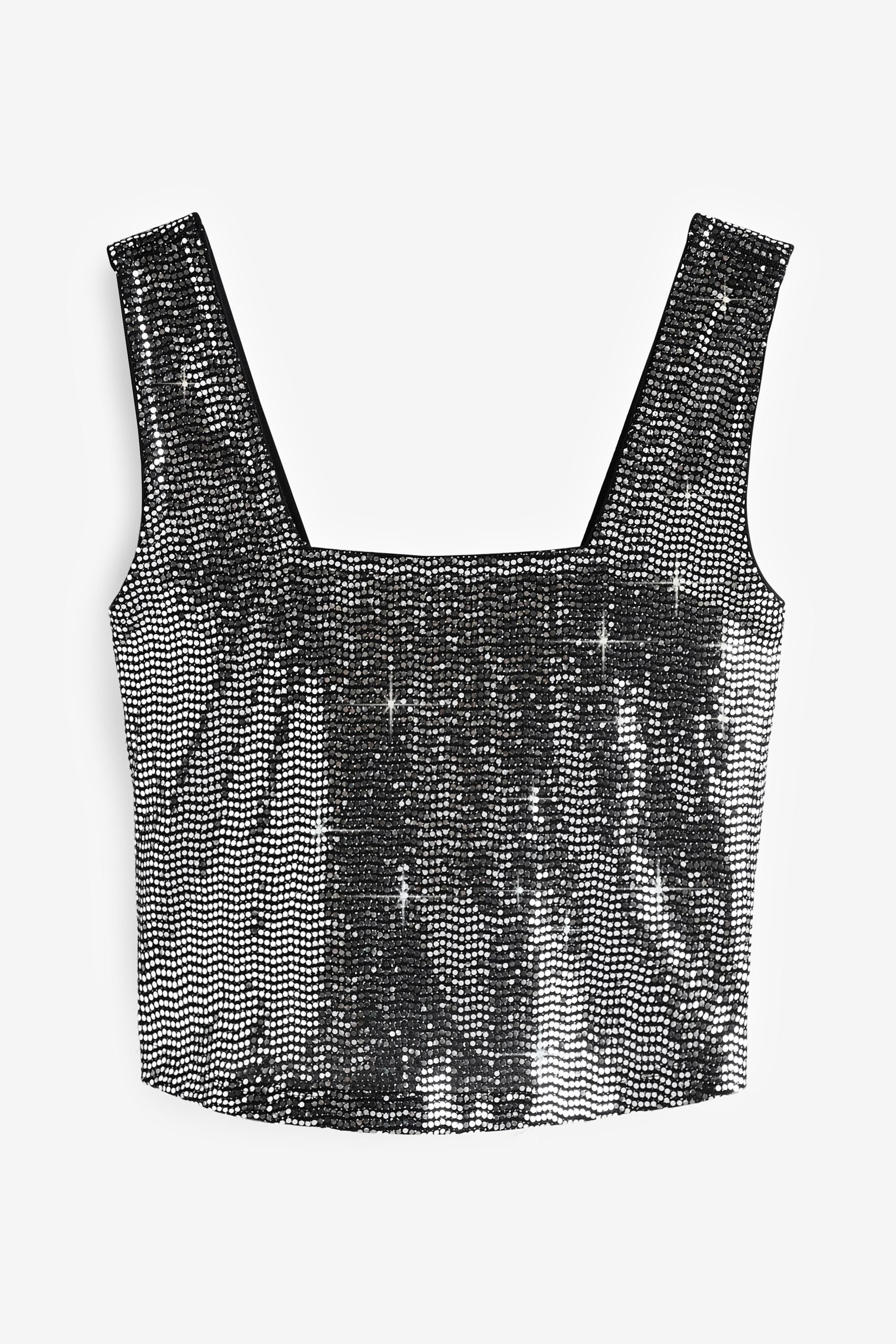 Next Crop-Top Top mit Pailletten, Petite günstig online kaufen