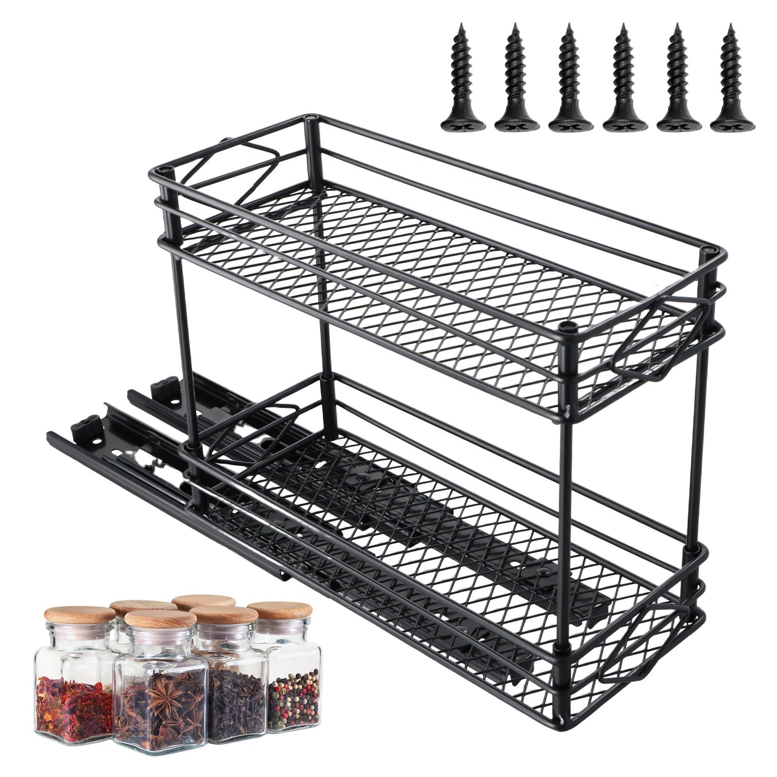 BlingBin Küchenregal Gewürzregal Ausziehbar, Küchenschrank Organizer mit Sc günstig online kaufen