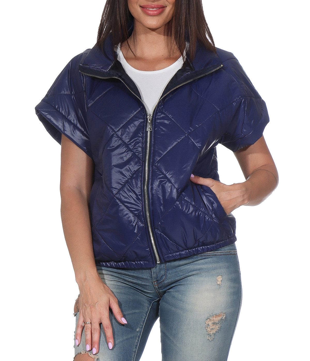 simaranda Steppweste Ärmellose Jacke kurz Outdoor günstig online kaufen