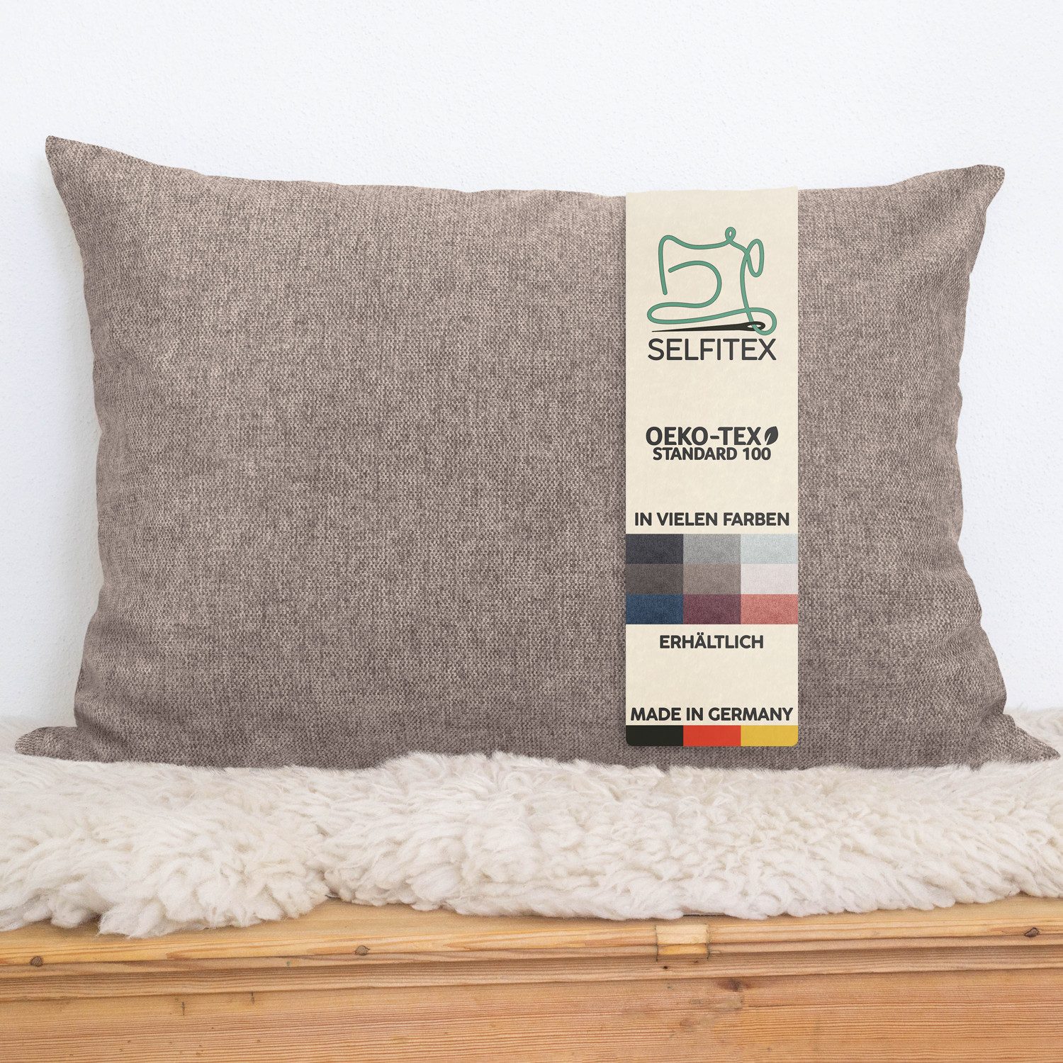 Selfitex Декоративные подушки 60 x 80 cm inkl. Füllkissen, Sofakissen, versch. Stoffe zur Auswahl, für Couch, Sofa und Bett