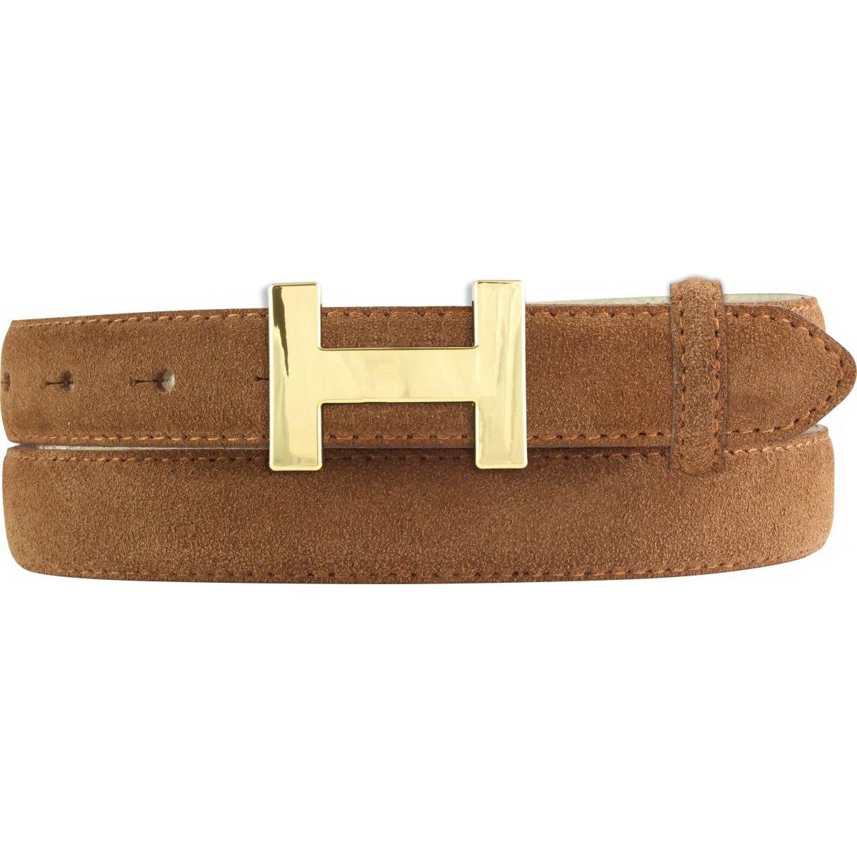 BELTINGER Ledergürtel Damen-Gürtel Horus aus Veloursleder 2,5 cm - Velour-Ledergürtel für Da (1-St)