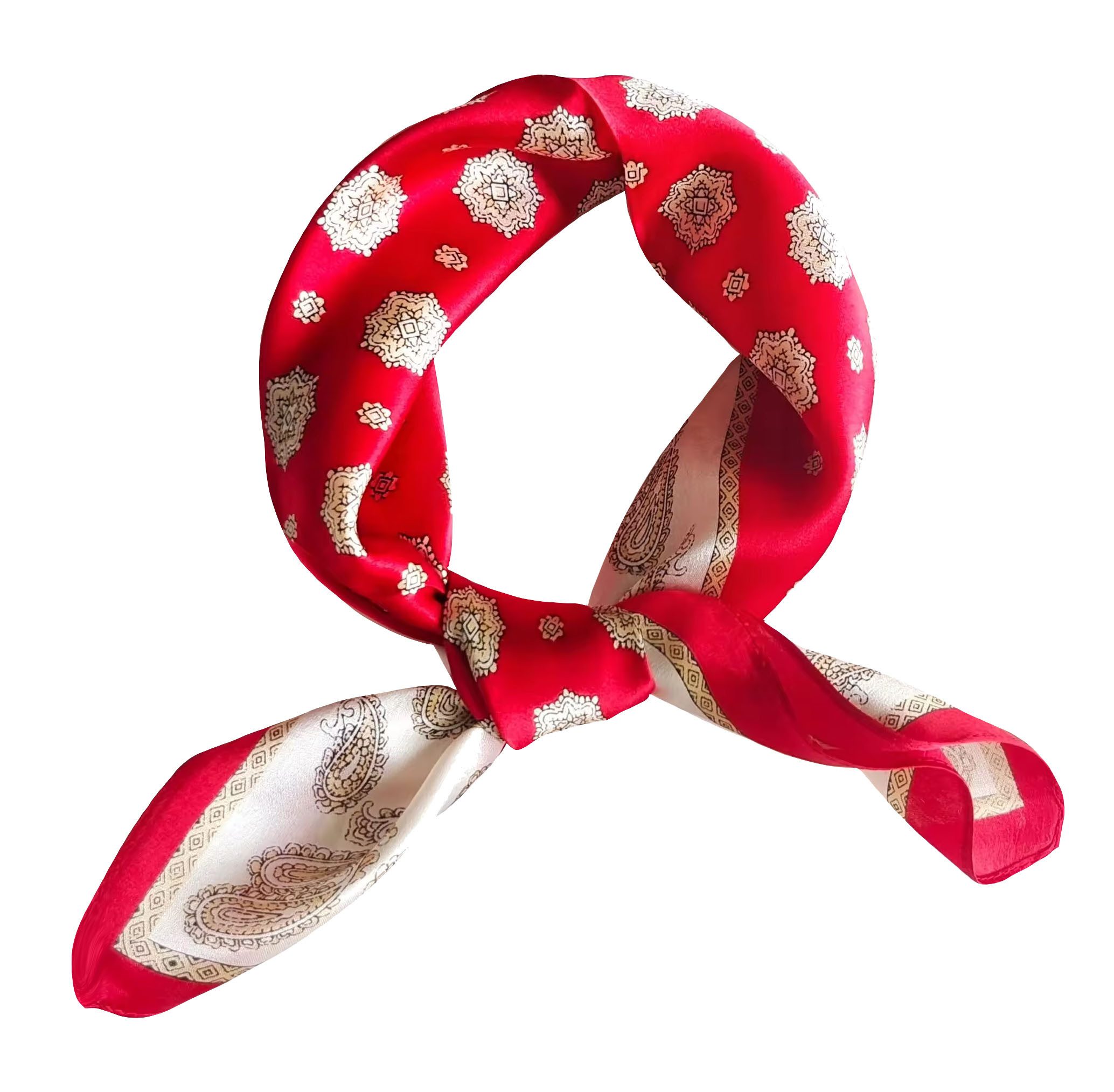 Moschen-Bayern Halstuch Halstuch Damen Herren Nickituch Seidentuch Seidenhalstuch Rot