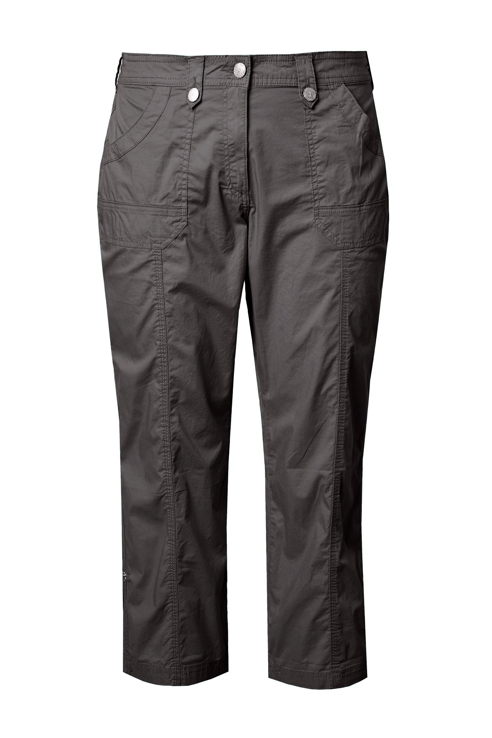 Ulla Popken Funktionshose 7/8-Cargohose Krempelriegel Komfortbund günstig online kaufen