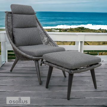 osoltus Sessel osoltus TARGON twisted SET Relax Sessel / Hocker mit Kissen