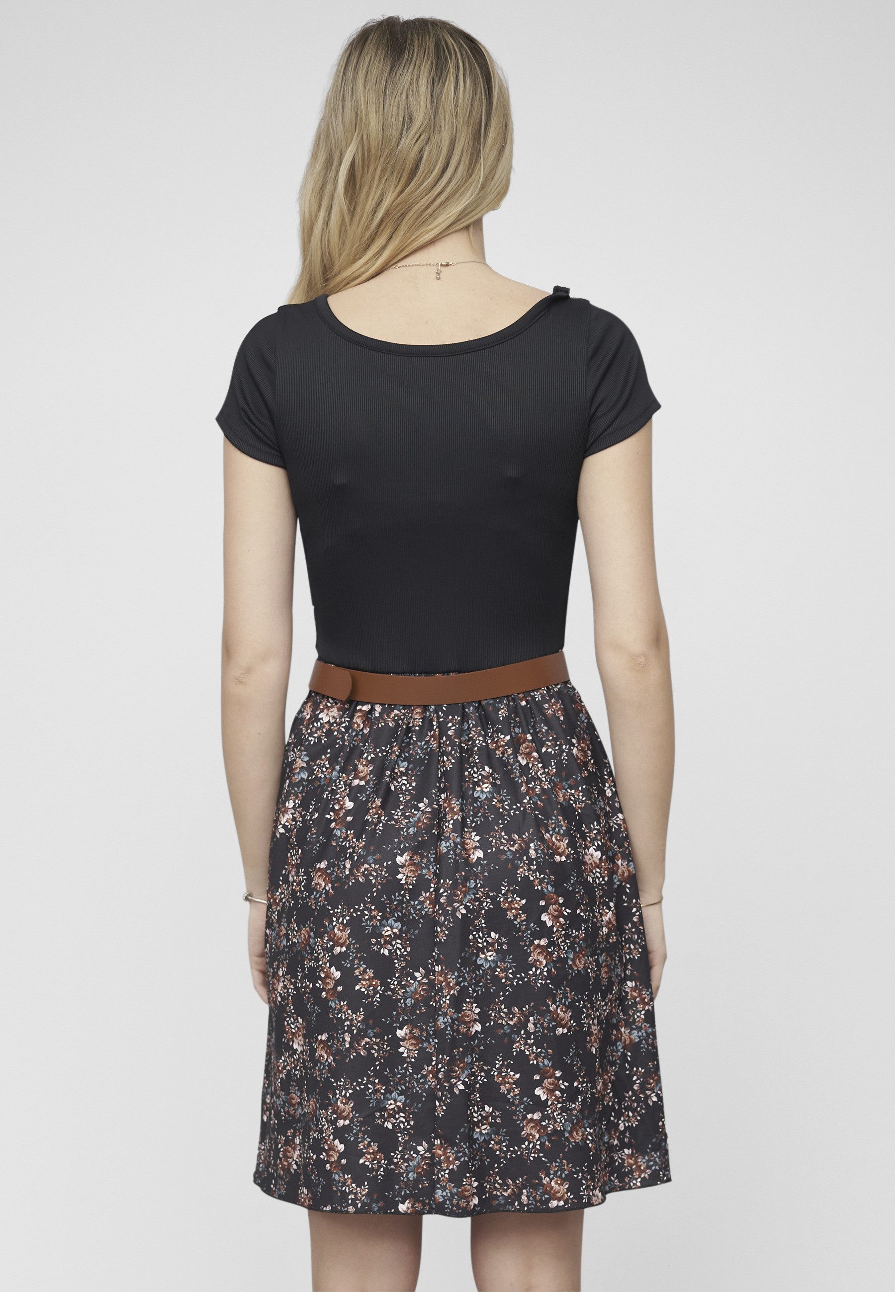 CLOUD 5IVE Shirtkleid CLOUD 5IVE 2-Tone Dress with Ditsy Print incl. a belt (1-tlg) – Bild 5 von 5