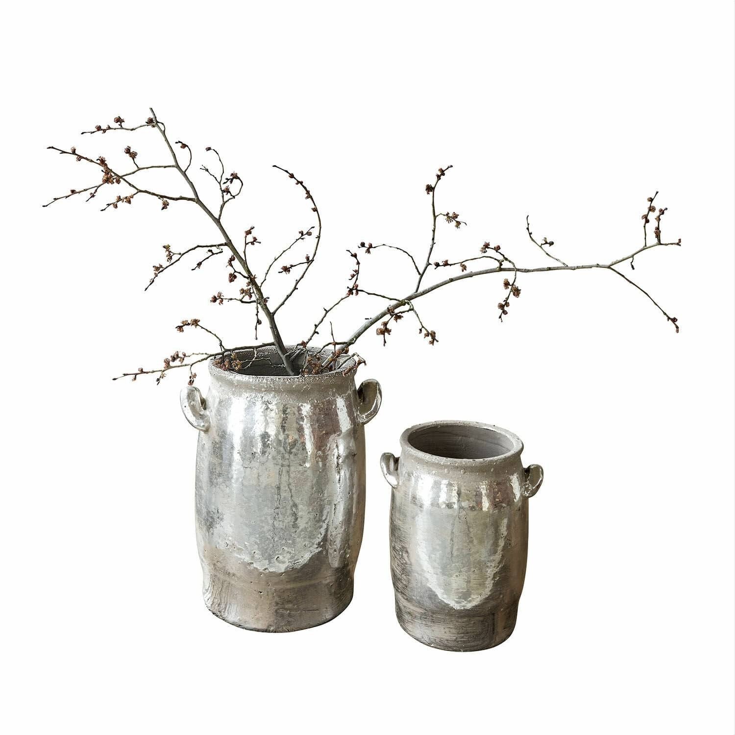 Mirabeau Tischvase Vase 2er Set Eleganteque silber