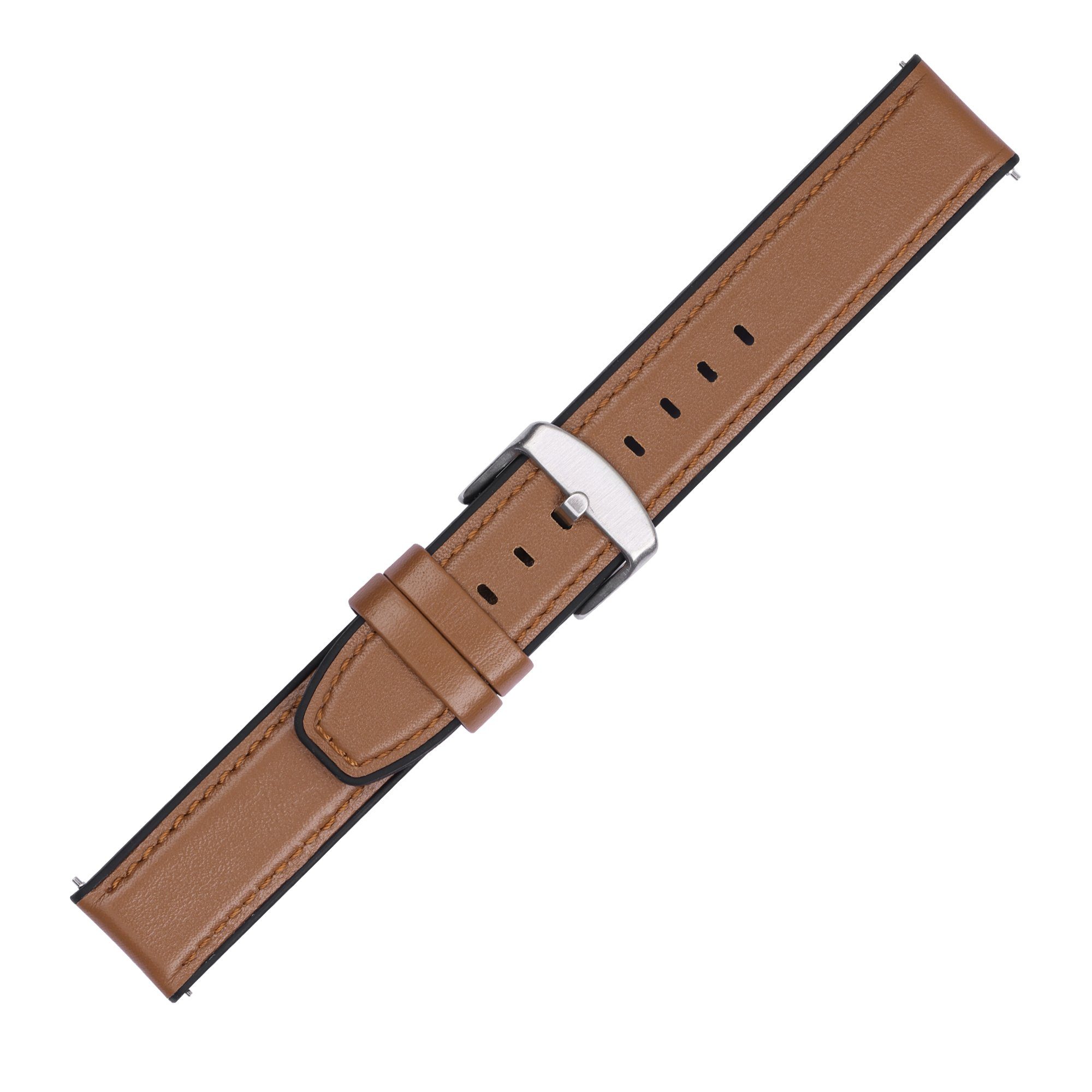kwmobile Sportarmband für Huawei Huawei Watch GT / GT2 / GT3 (46mm) Smartwatch, 1-tlg., Leder Fitnesstracker Ersatzarmband Uhrenverschluss