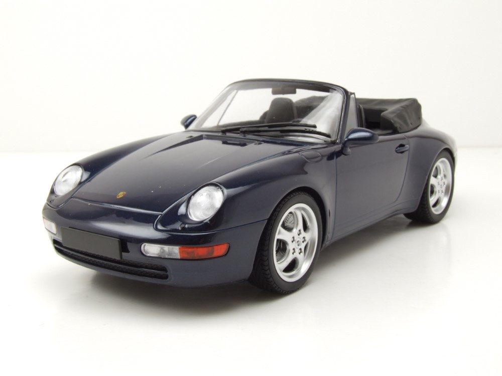 Minichamps Modellauto Porsche 911 (993) Cabrio 1994 blau metallic, Maßstab 1:18