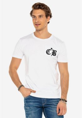 Cipo & Baxx T-Shirt mit modernem Rundhals