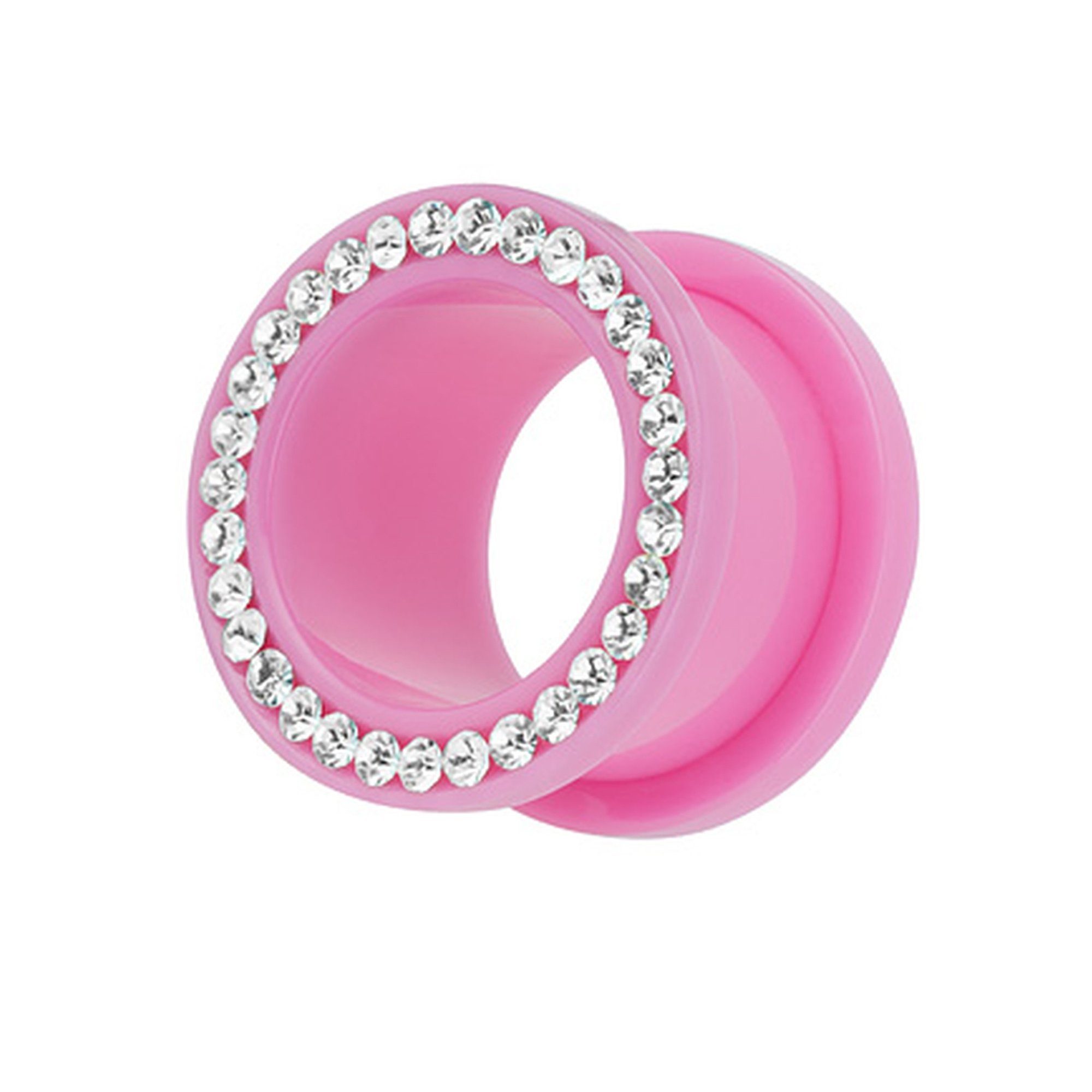 Taffstyle Plug »Piercing Bunt Schraub klaren Kristallen«, Flesh Tunnel