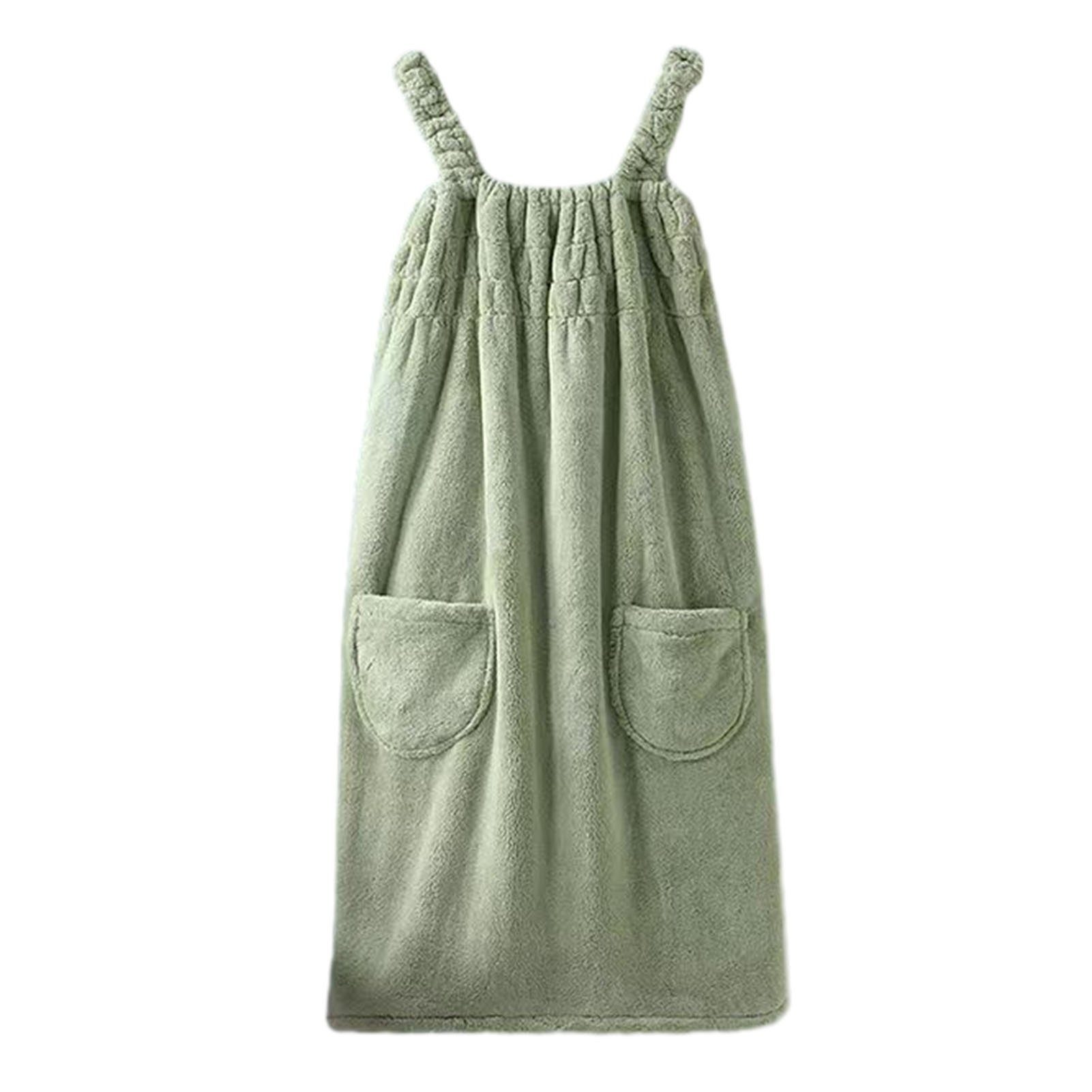 Bademantel skirt Damen, Für Extra Schöner Blusmart Leichtes, Sling-Baderock-Pyjama green