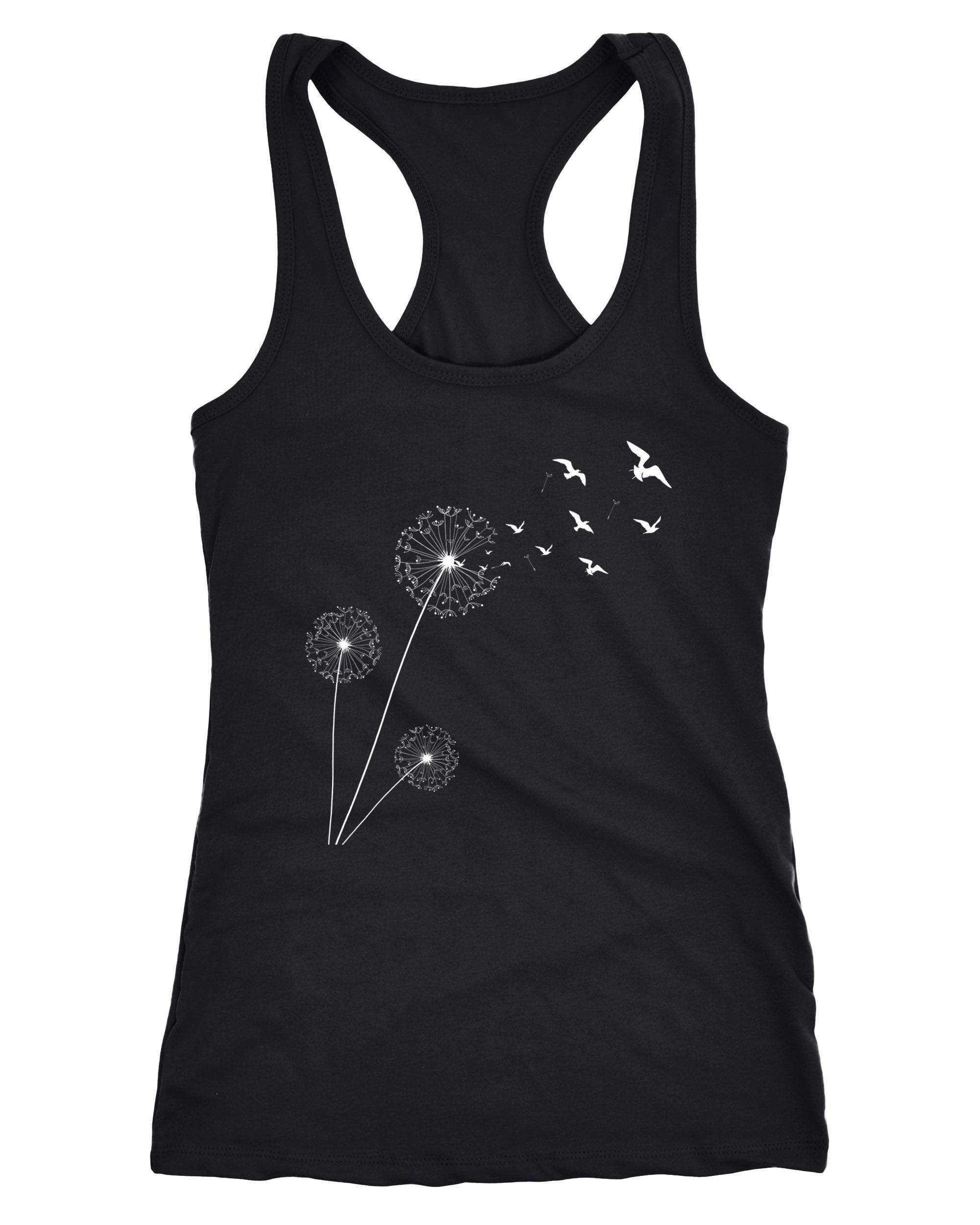 Neverless Tanktop Damen Tank-Top Pusteblume Vögel Dandelion Birds Racerback Neverless®