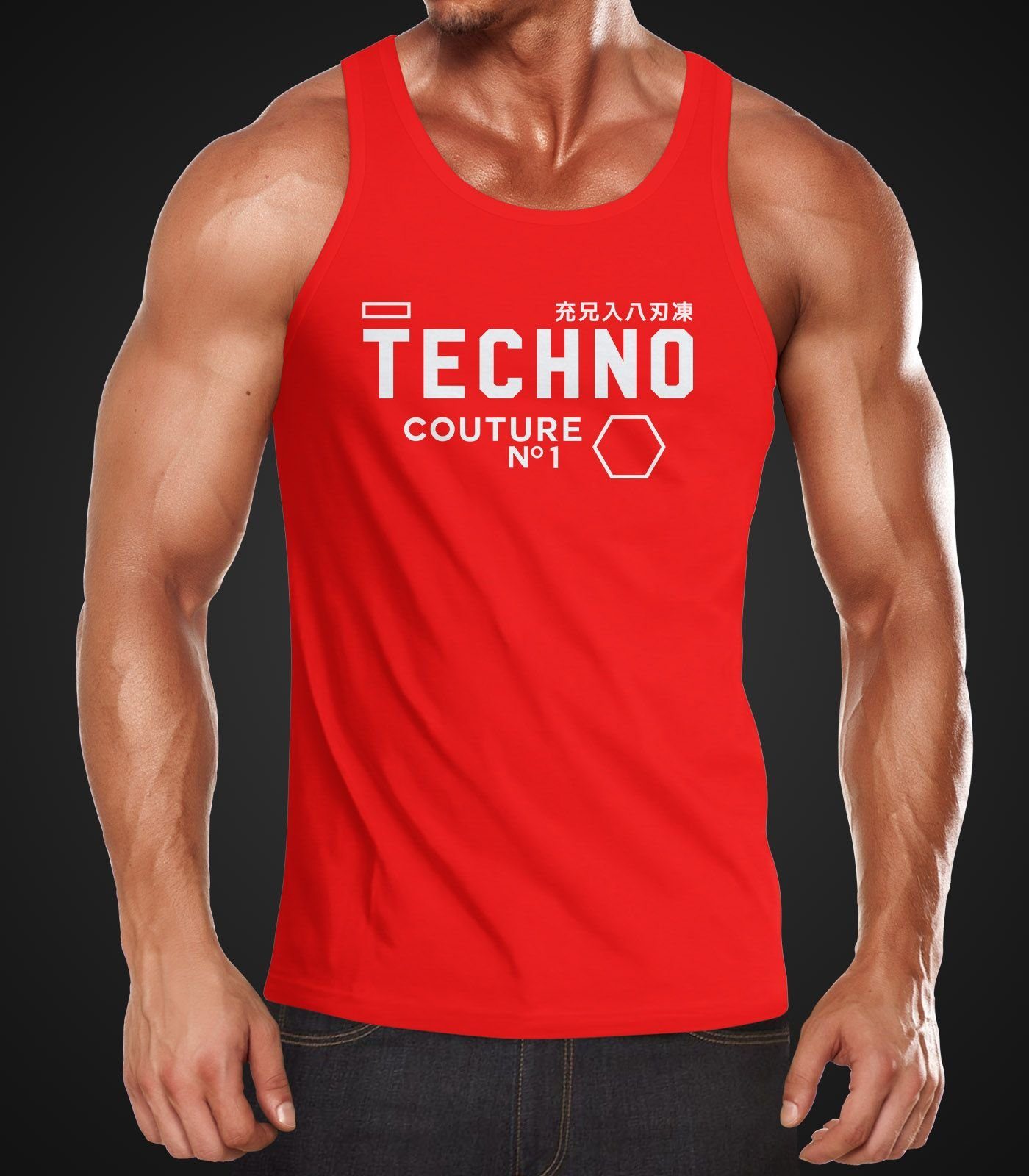 Neverless Tanktop Techno Tank-Top Herren Muskelshirt günstig online kaufen