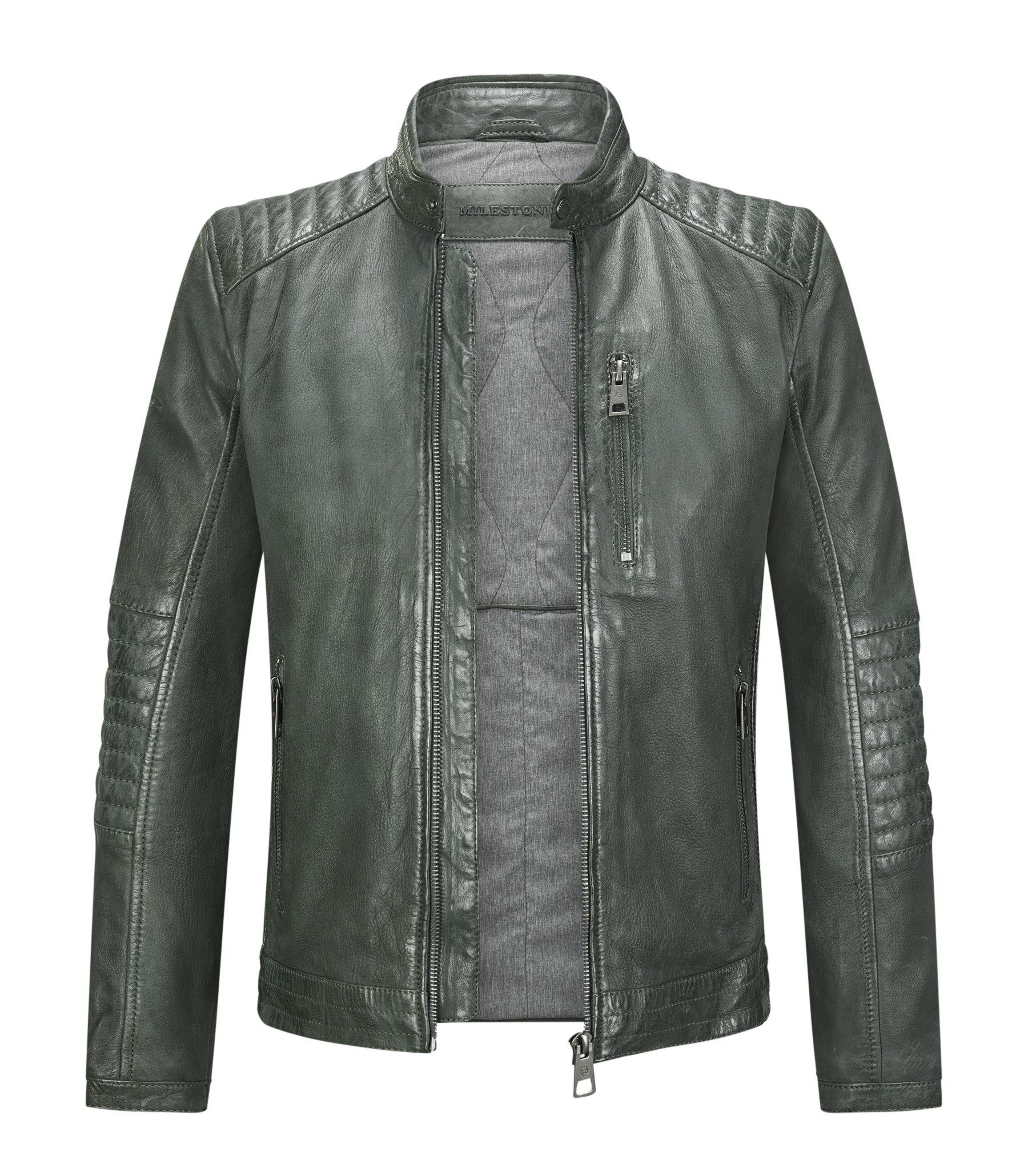 Milestone Lederjacke MSFloriano lässige Bikerjacke im günstig online kaufen