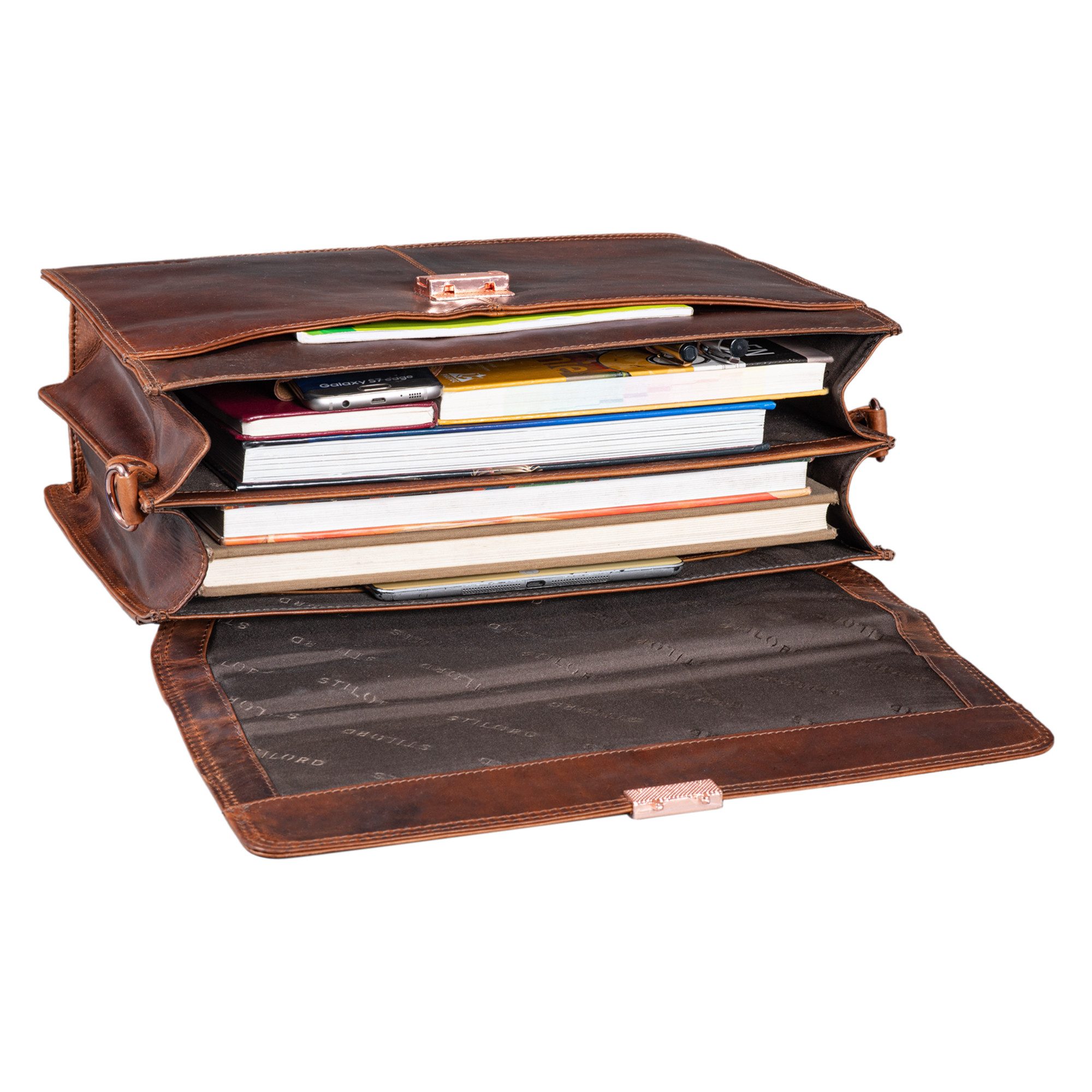 STILORD Aktentasche "Apolonius" Arbeitstasche Herren Leder